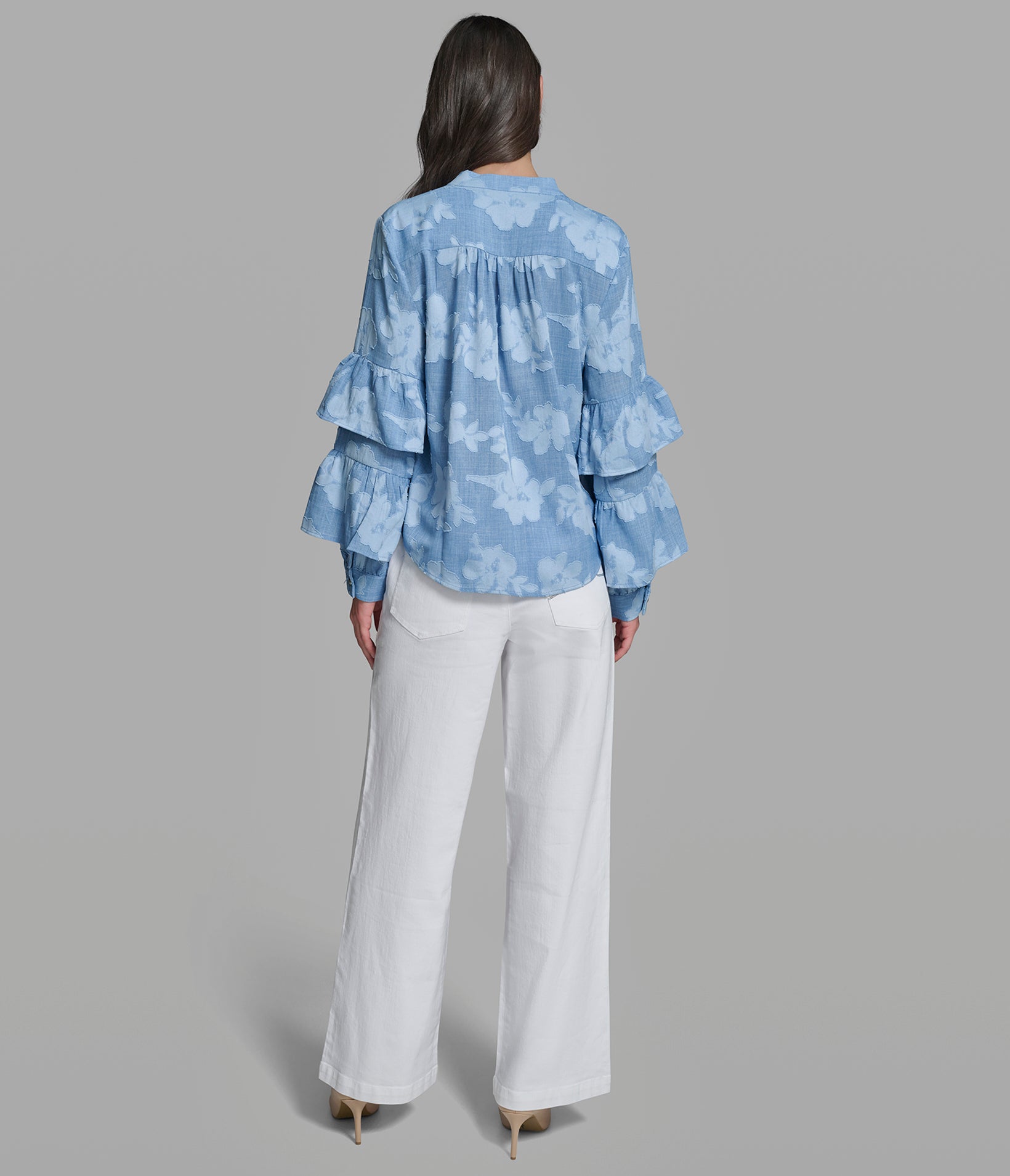 JACQUARD BUTTON DOWN TOP VIEW 4 | Spring Picks