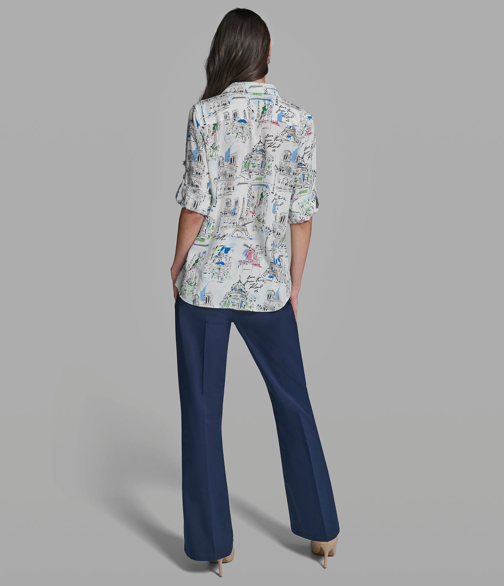 PARIS SKETCH PRINTED BLOUSE VIEW 5 | New Women's Clothing