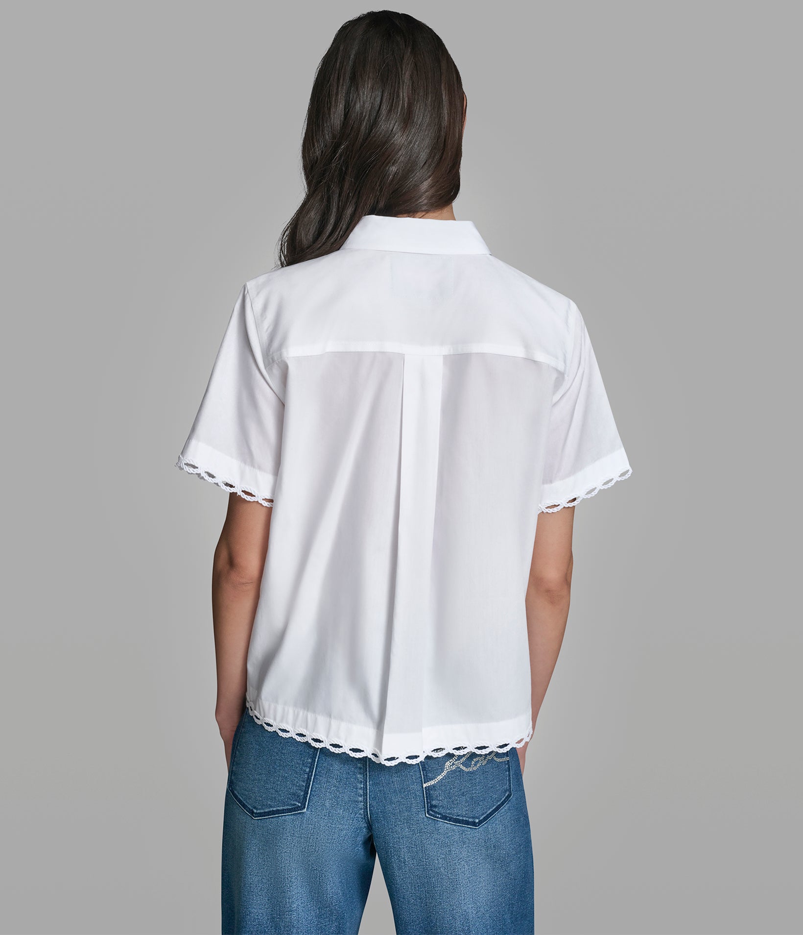 EYELIT TRIM BUTTON FRONT SHIRT View 2 | New Arrivals
