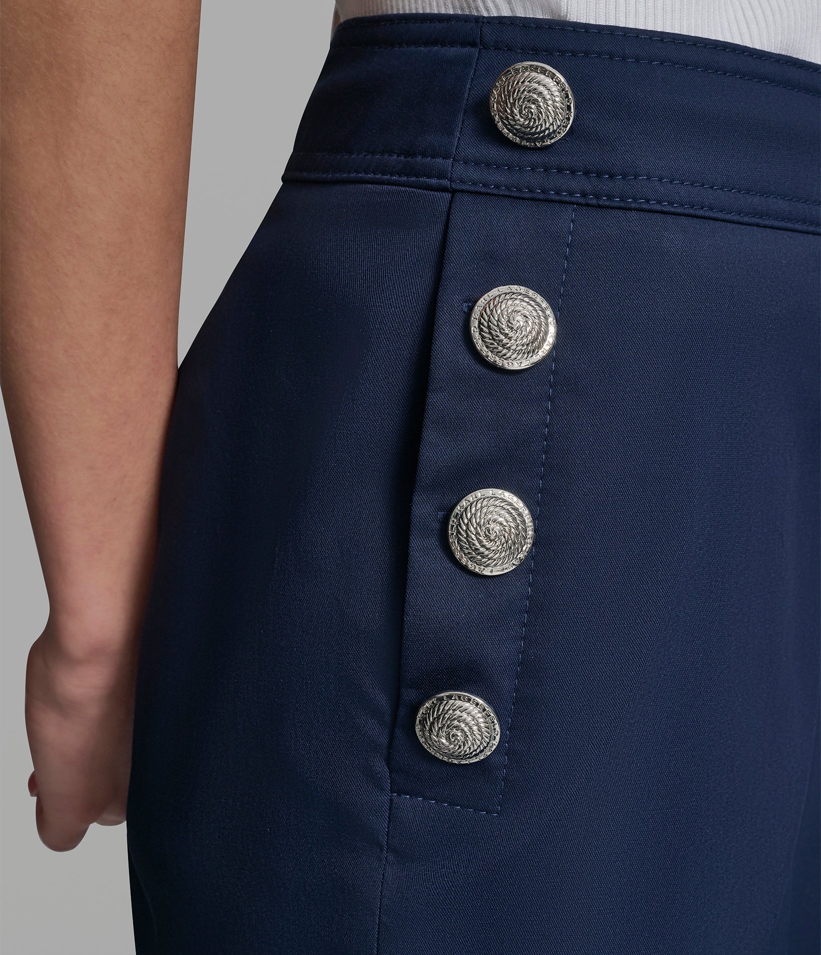SAILOR BUTTON FLARE LEG PANT VIEW 6 | Women's Sale