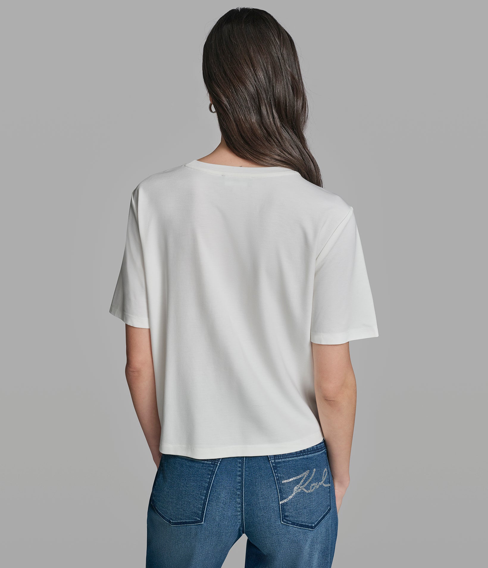Short Sleeve Knit Shirt With Crochet Pockets | Sweaters & Tops