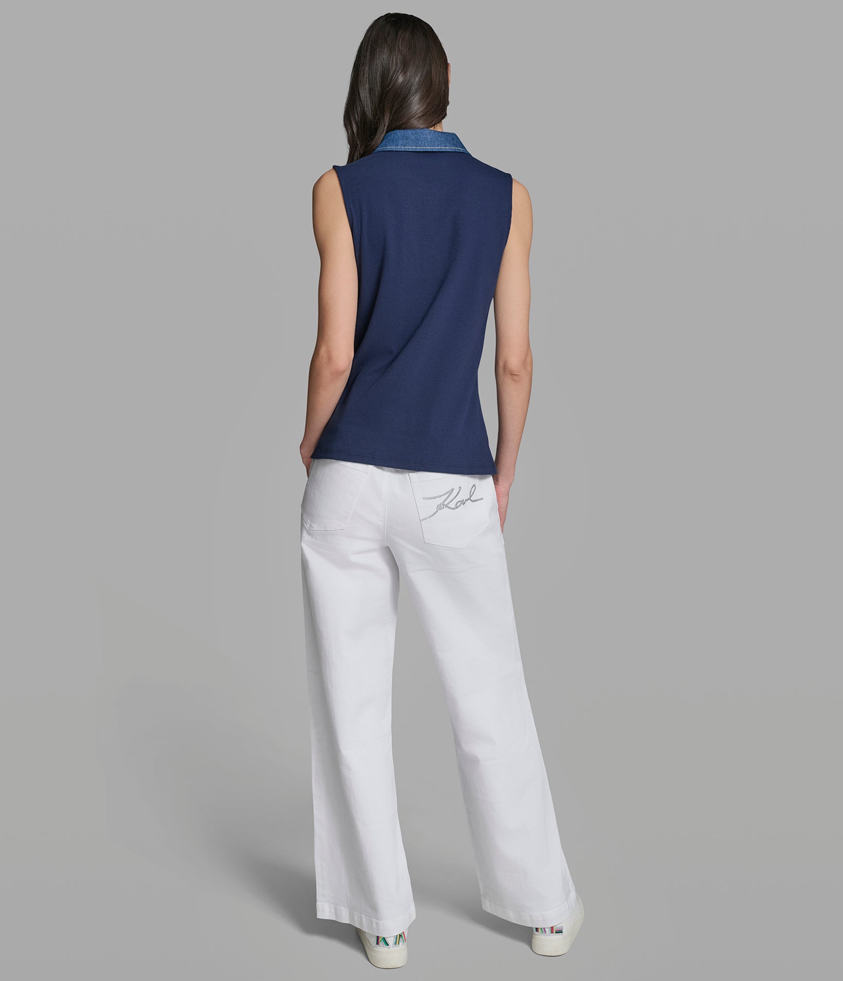 SHORT SLEEVE DENIM COLLAR POLO VIEW 5