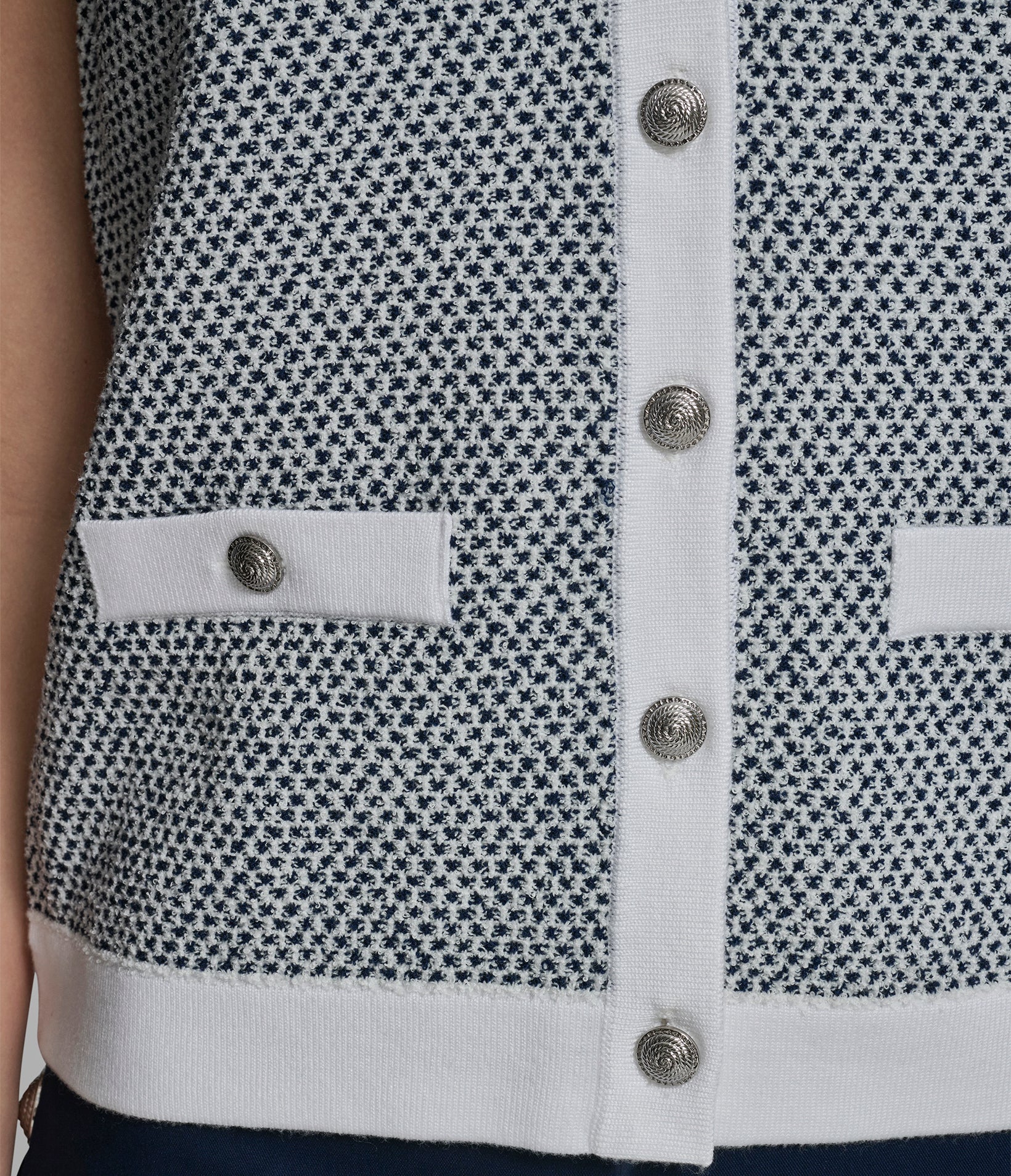 SLEEVELESS MARLED CARDIGAN VIEW 6 | Women's Clothing