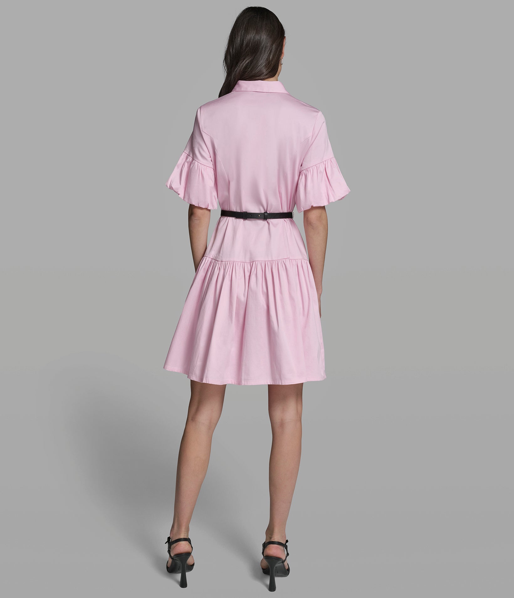 FLUTTER SLEEVE SHIRT DRESS View 2 | Products
