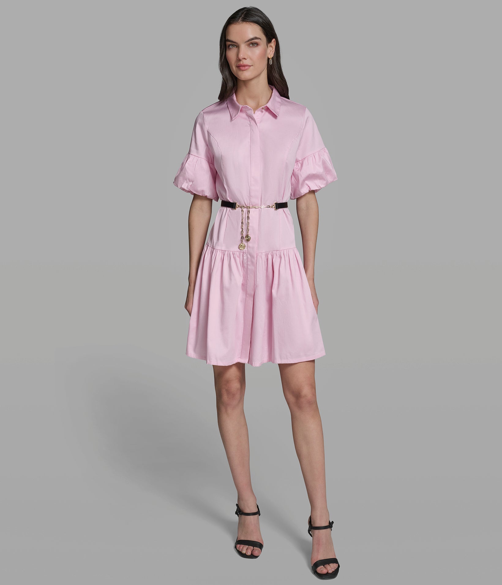 FLUTTER SLEEVE SHIRT DRESS VIEW 4