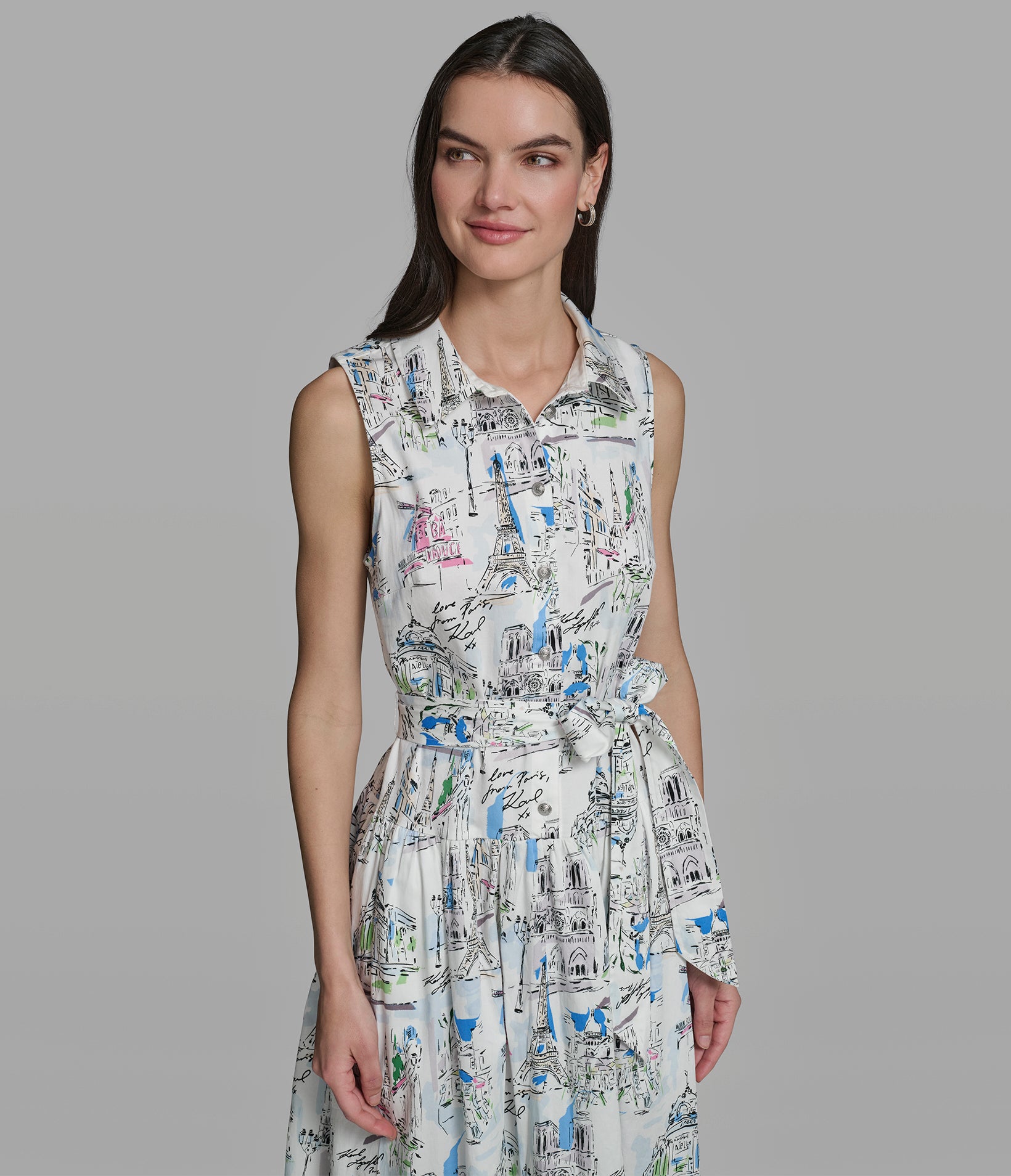 TOILE PRINT MIDI SHIRT DRESS VIEW 4 | Women's Clothing