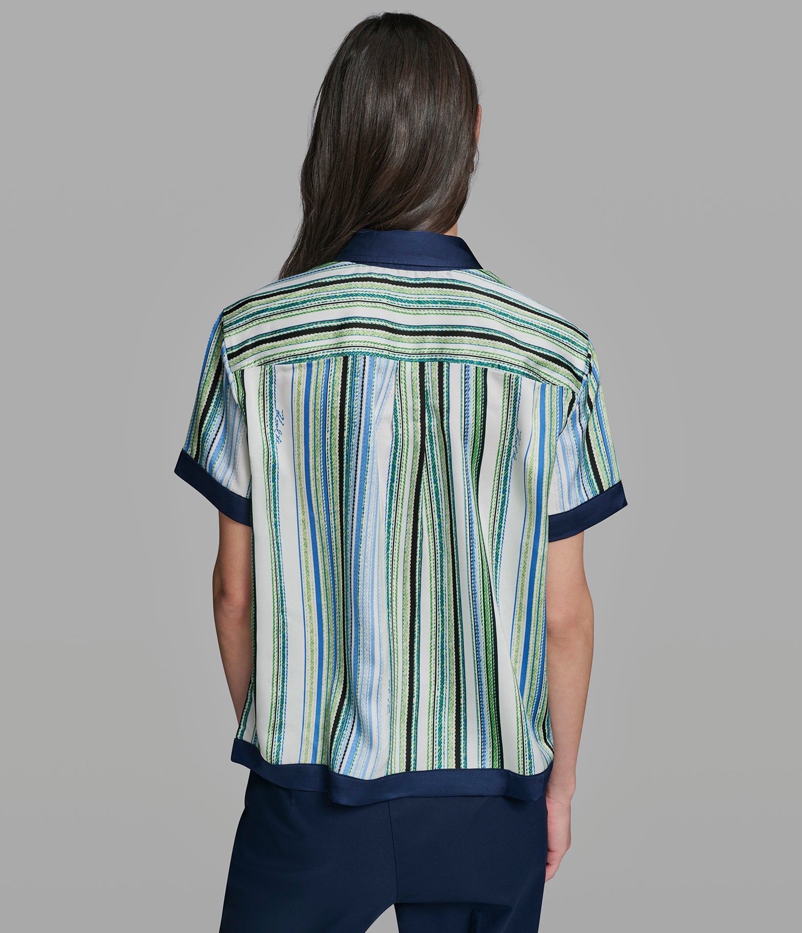 STRIPED WOVEN TOP View 2 | New Arrivals