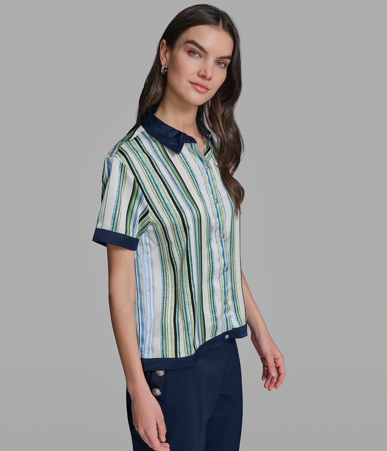 STRIPED WOVEN TOP VIEW 3 | New Arrivals