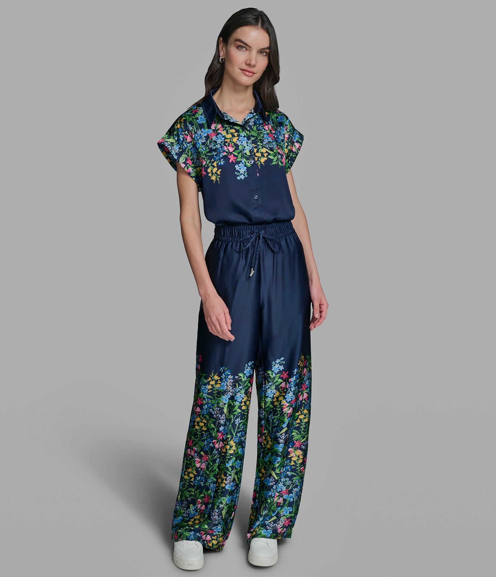 FLORAL PRINT WIDE-LEG PANT View 1 | New Arrivals