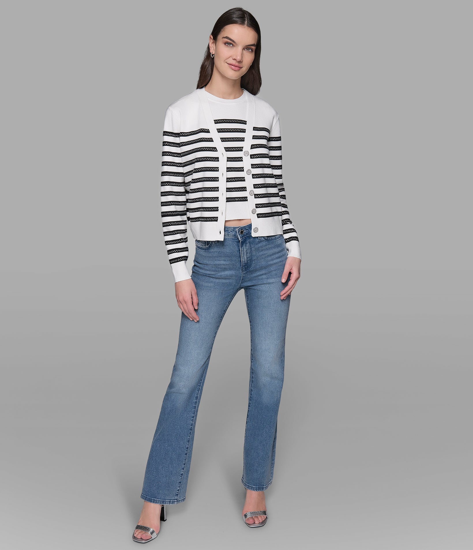 CAPSULE STRIPED CARDIGAN VIEW 3 | Women's Sale