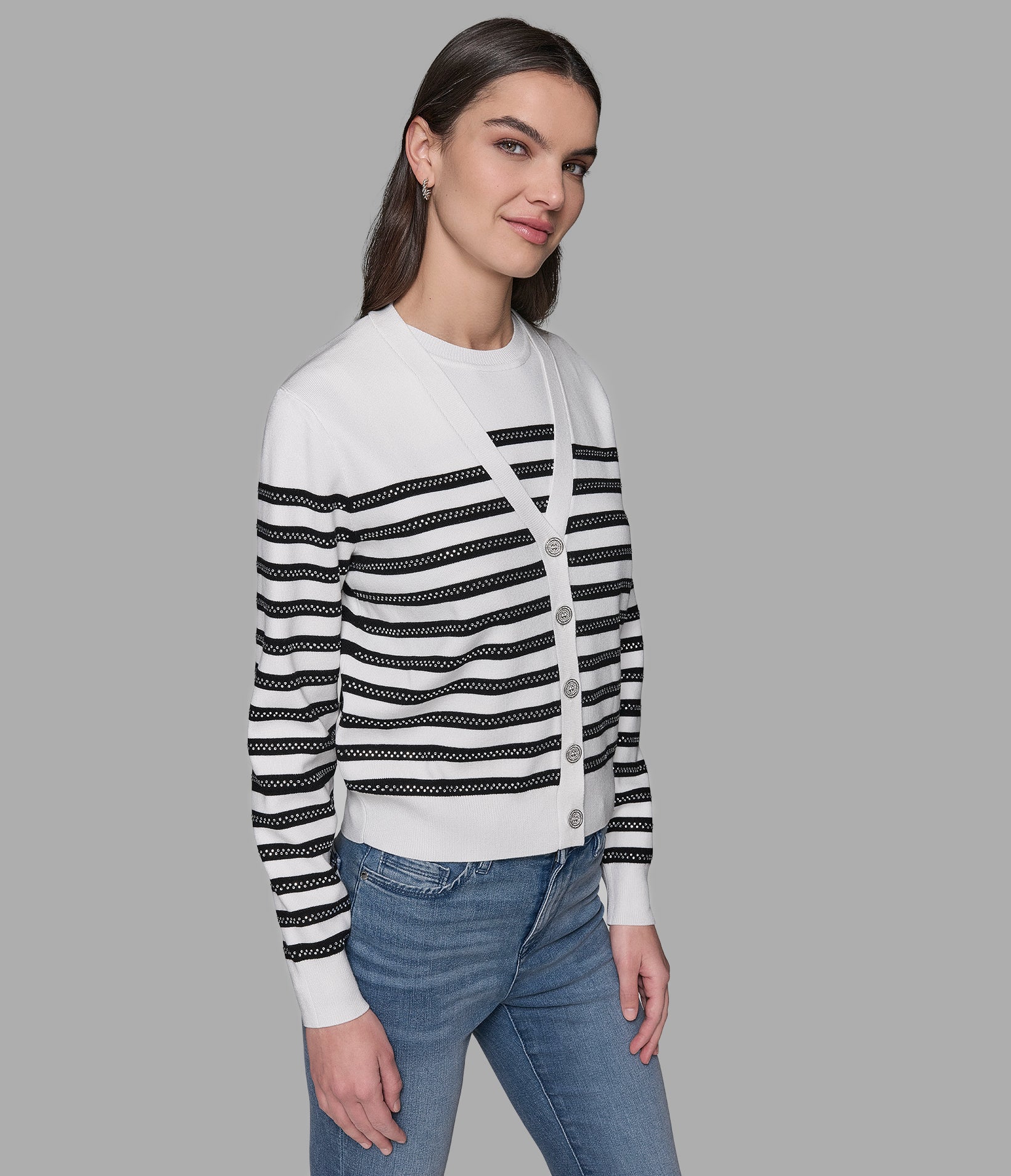 CAPSULE STRIPED CARDIGAN VIEW 4 | Women's Sale