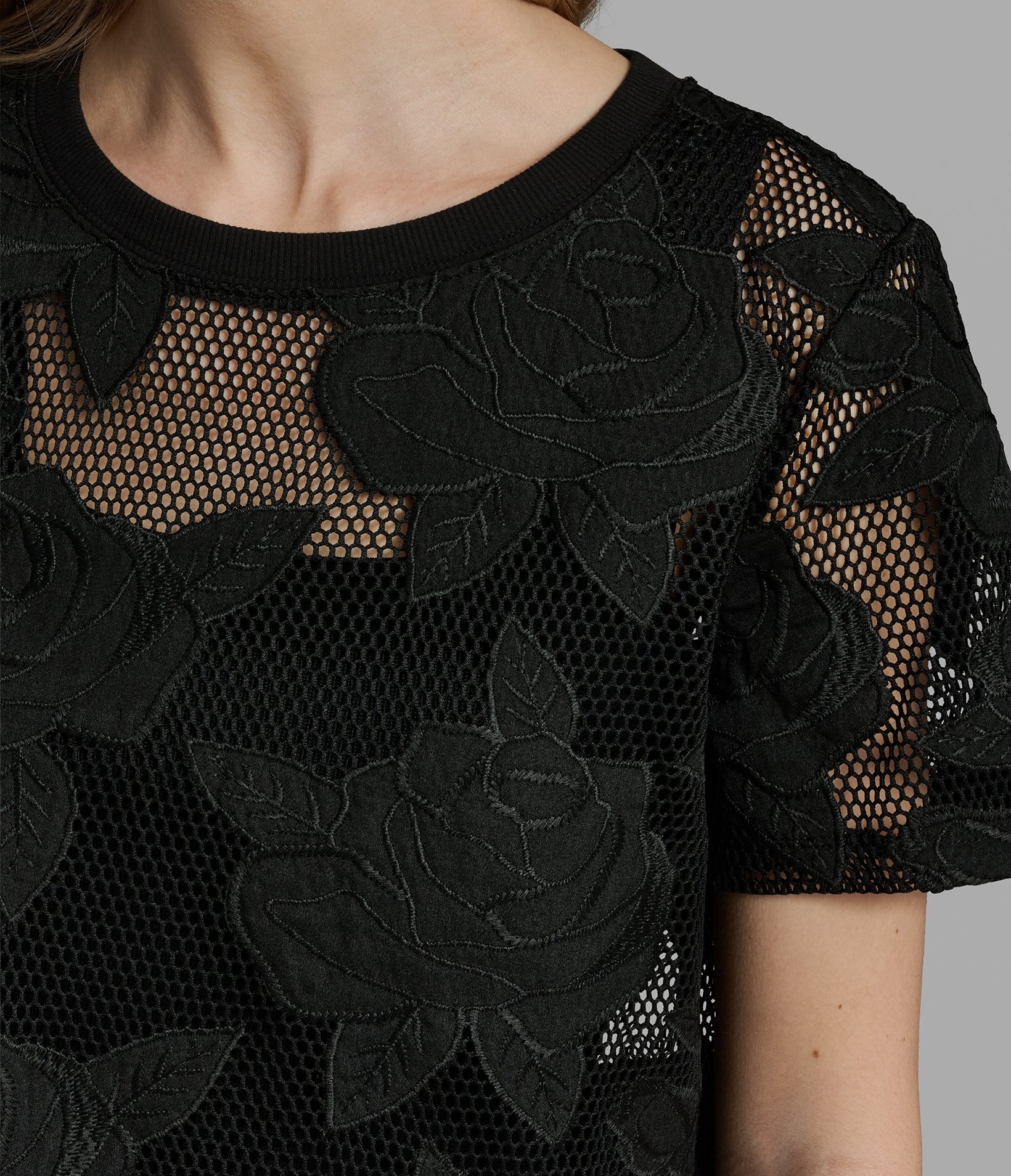 FLORAL MESH TOP VIEW 6 | Women's Tops & Sweaters