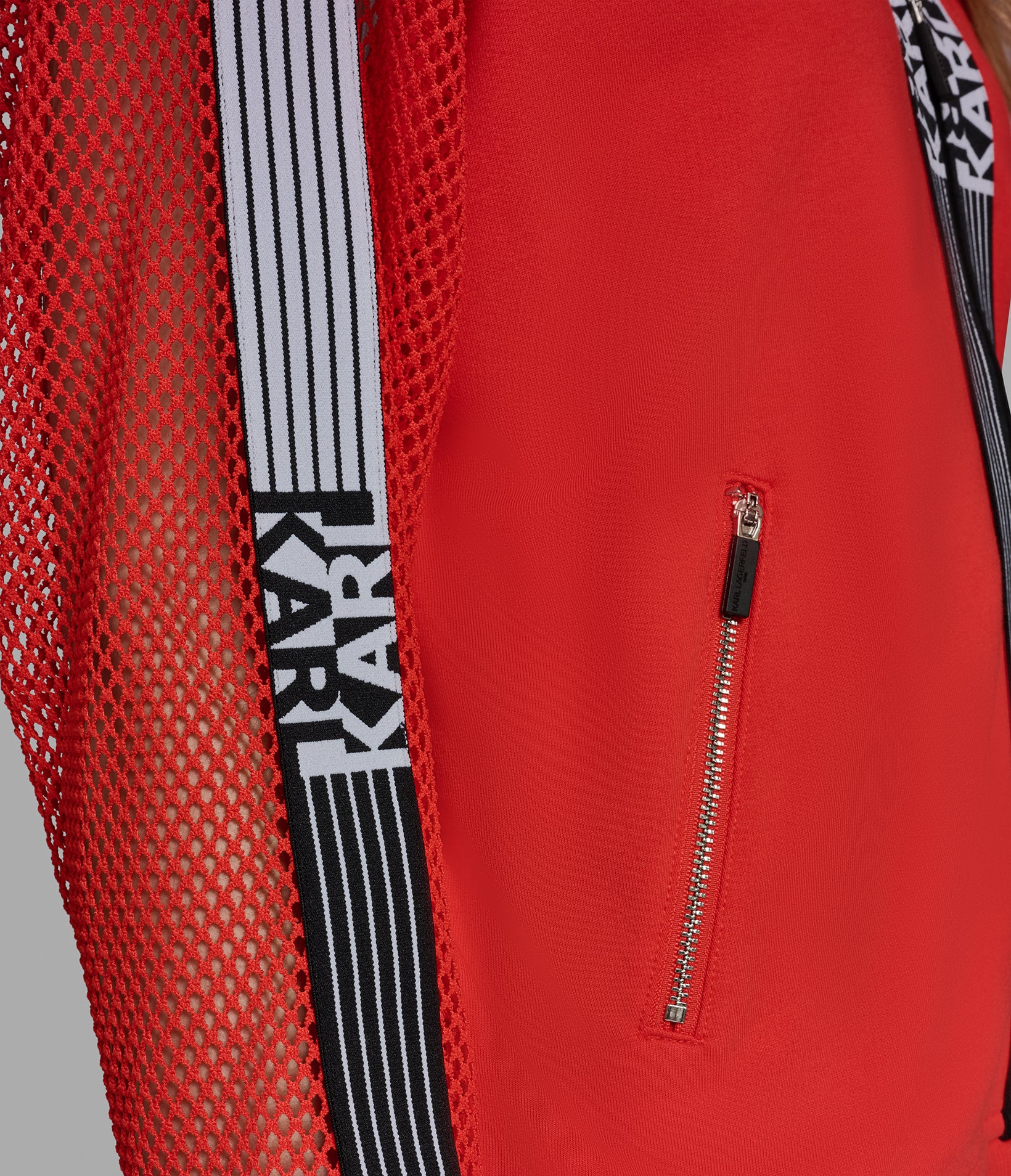 LOGO STRIPE MESH TRACK JACKET VIEW 6