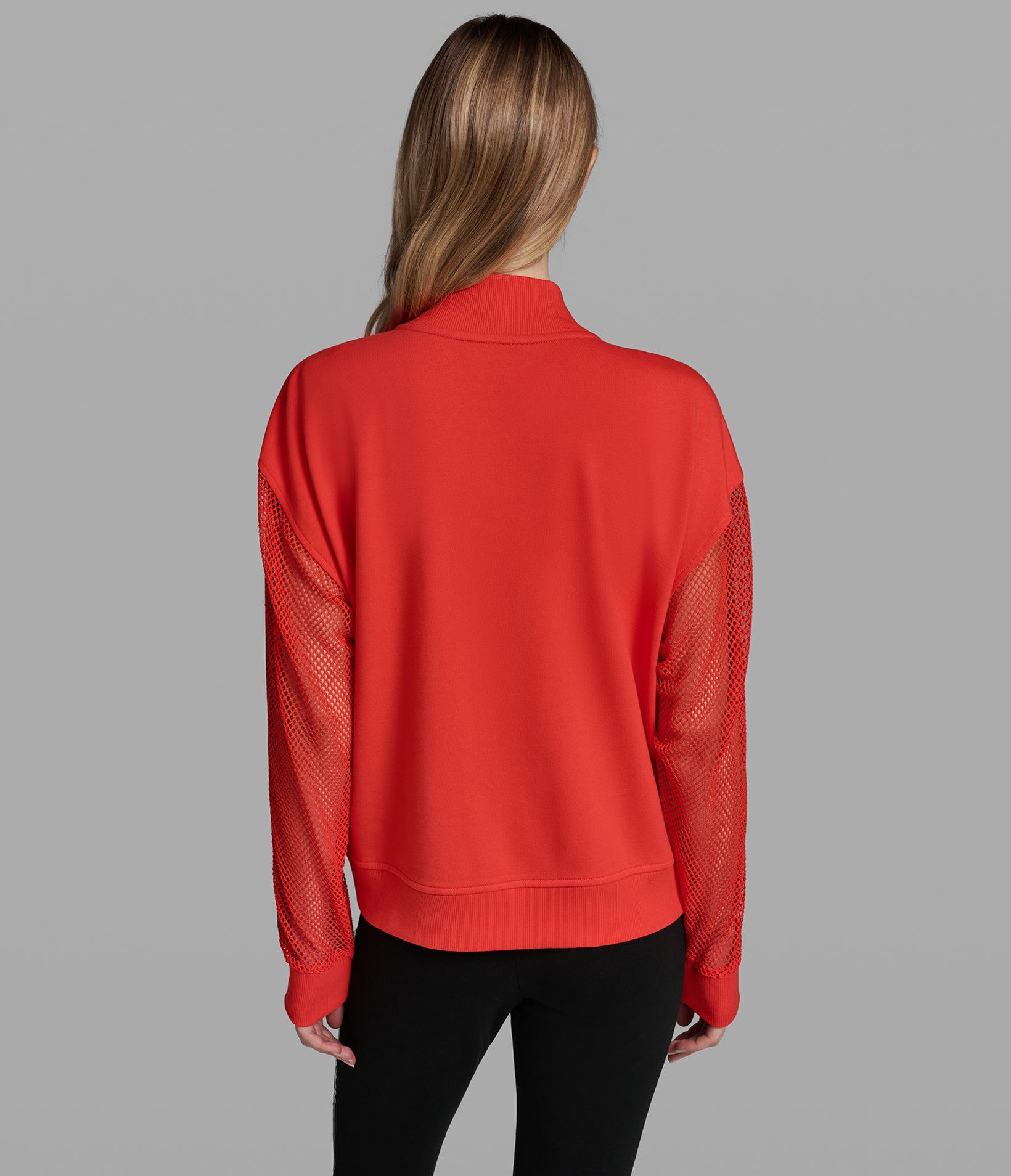LOGO STRIPE MESH TRACK JACKET VIEW 2