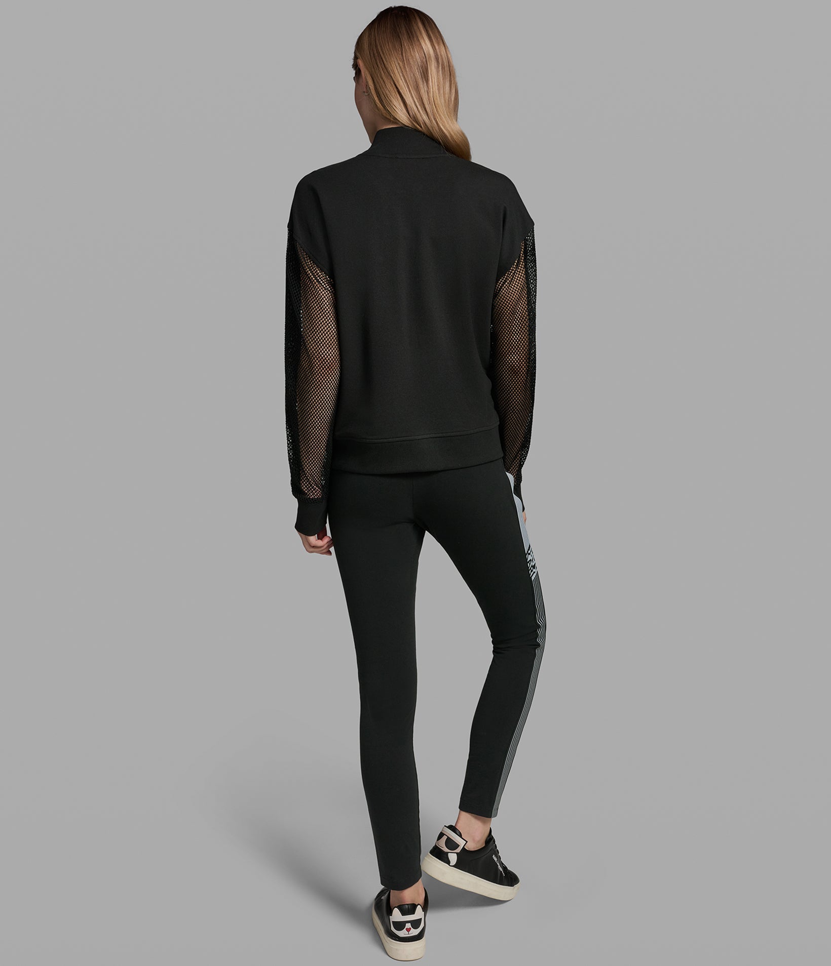 LOGO STRIPE MESH TRACK JACKET VIEW 5