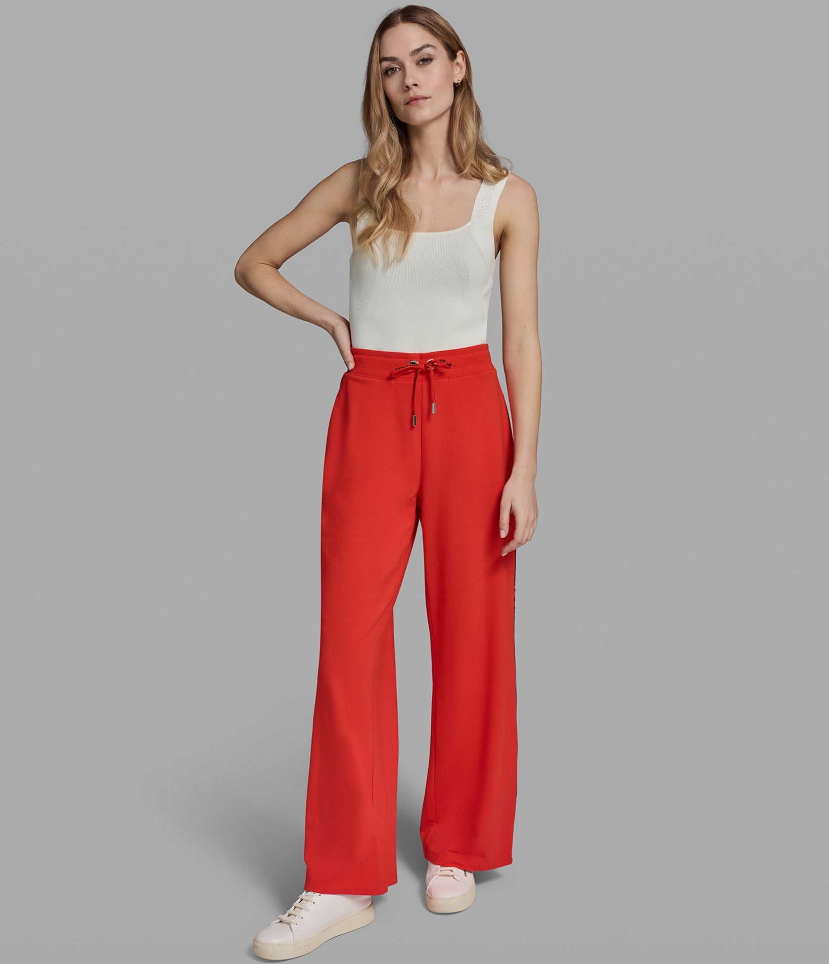 LOGO STRIPE WIDE LEG PANT VIEW 4 | Women's Athleisure & Activewear