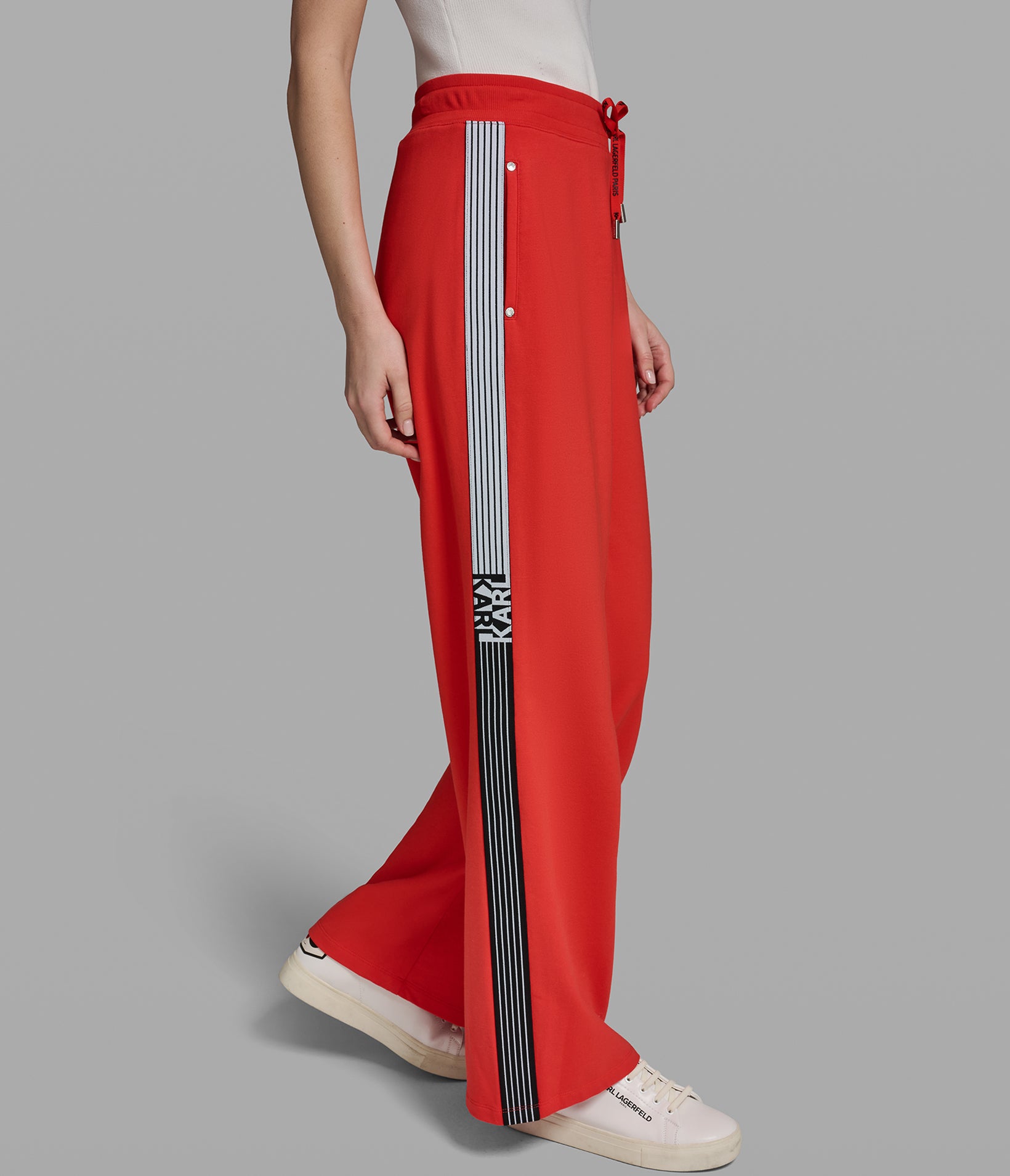 LOGO STRIPE WIDE LEG PANT View 1 | Women's Athleisure & Activewear