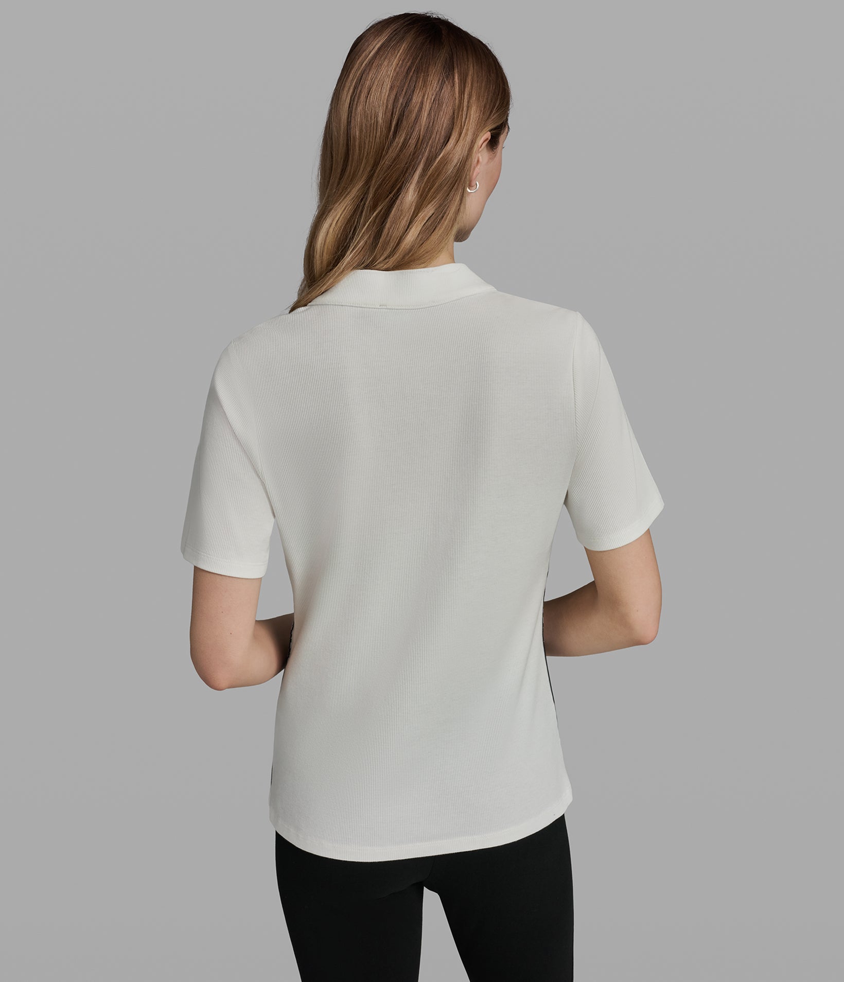 LOGO TAPE KNIT TOP View 2 | Women's Athleisure & Activewear