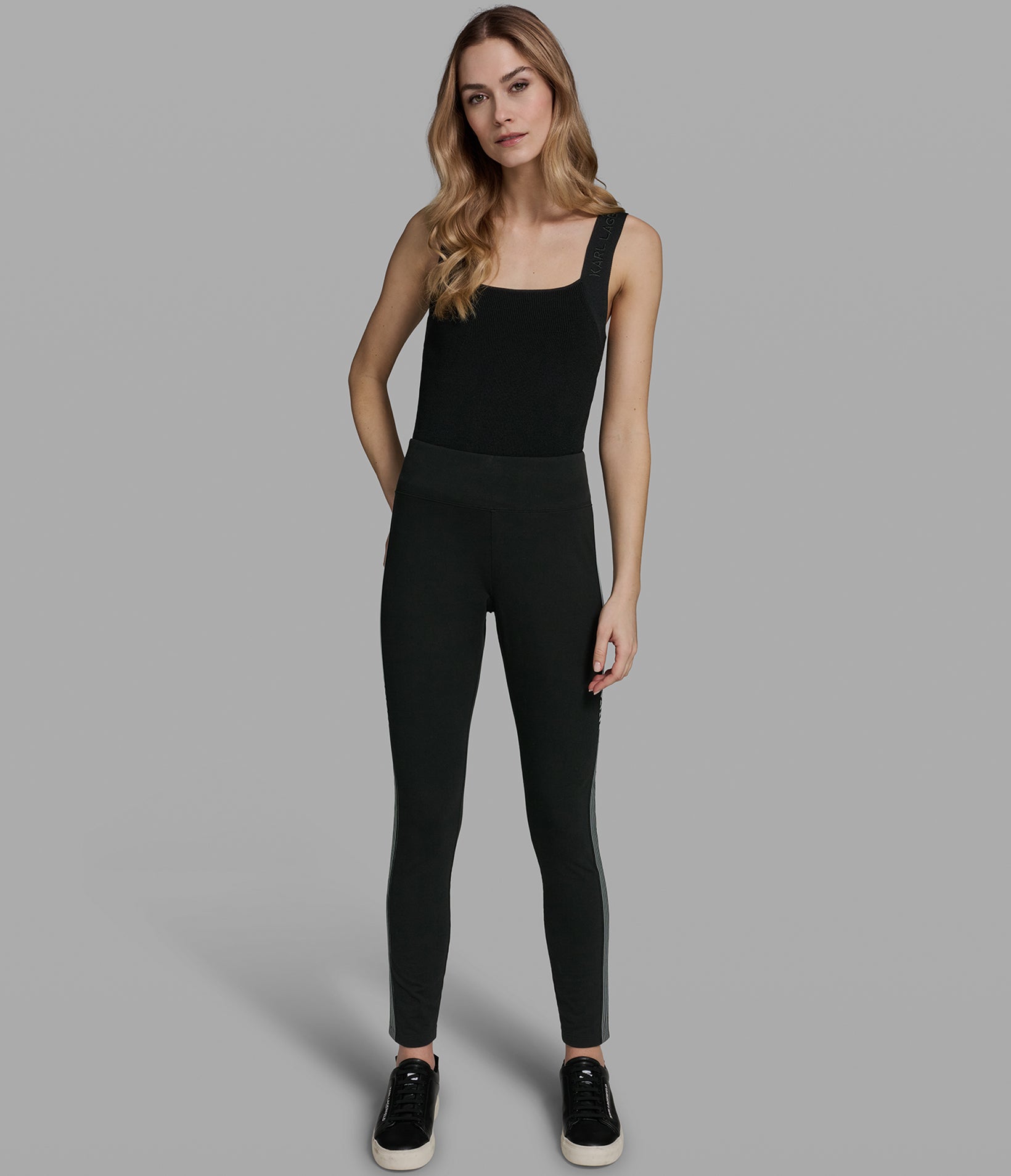 LOGO TAPE DETAIL LEGGING VIEW 4 | Women's Pants & Skirts