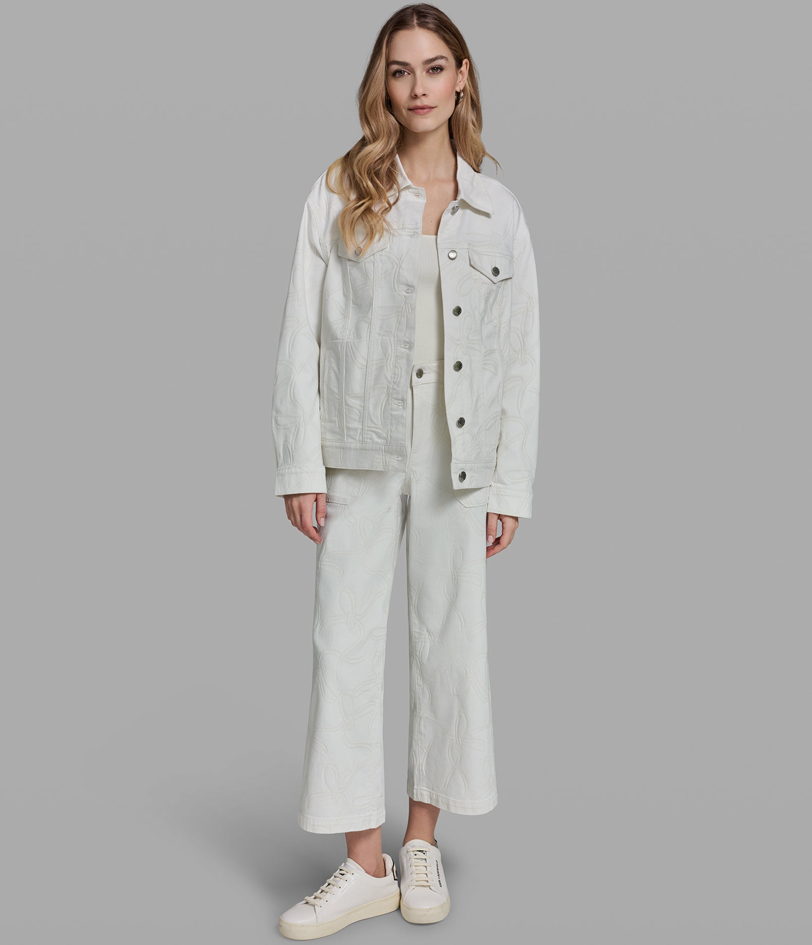 BOW JACQUARD DENIM JACKET VIEW 4 | Women's Clothing
