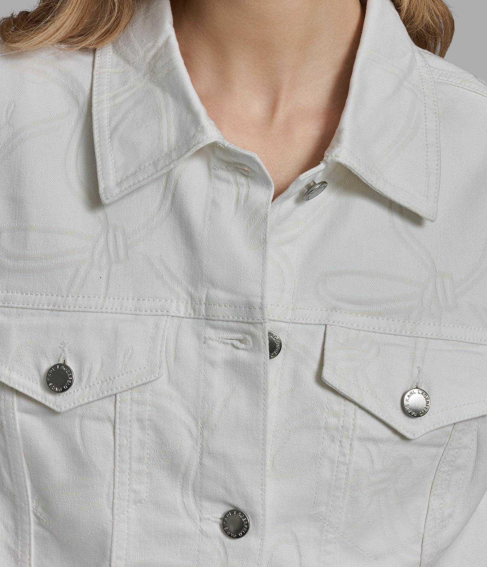 BOW JACQUARD DENIM JACKET VIEW 6 | Women's Clothing