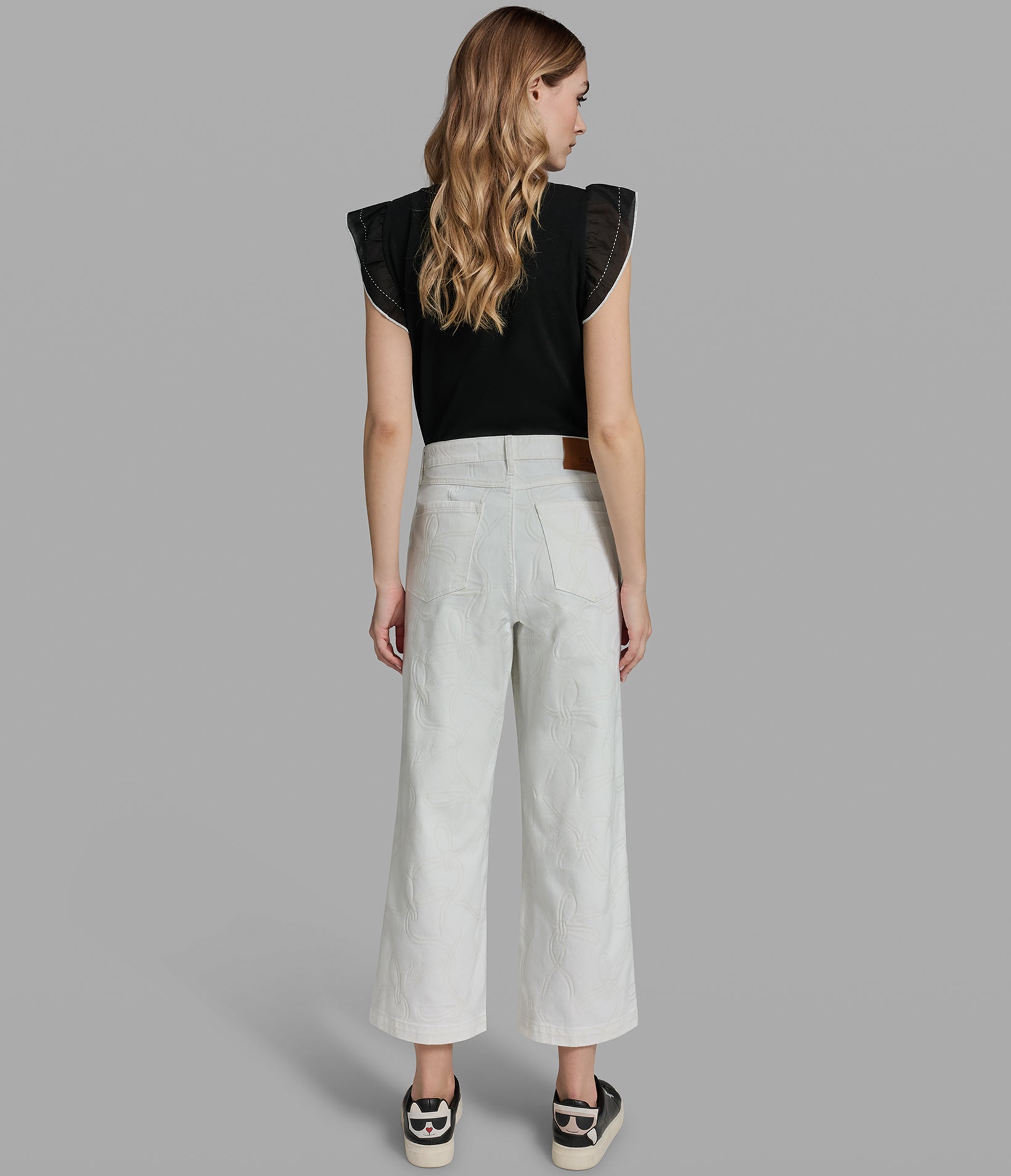 BOW JACQUARD DENIM PANTS VIEW 5 | Women's Denim