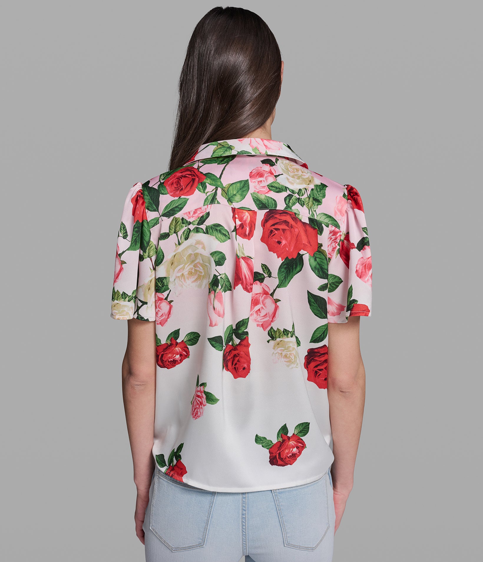 FLORAL PRINT FRONT TIE BLOUSE View 2 | Women's Sale