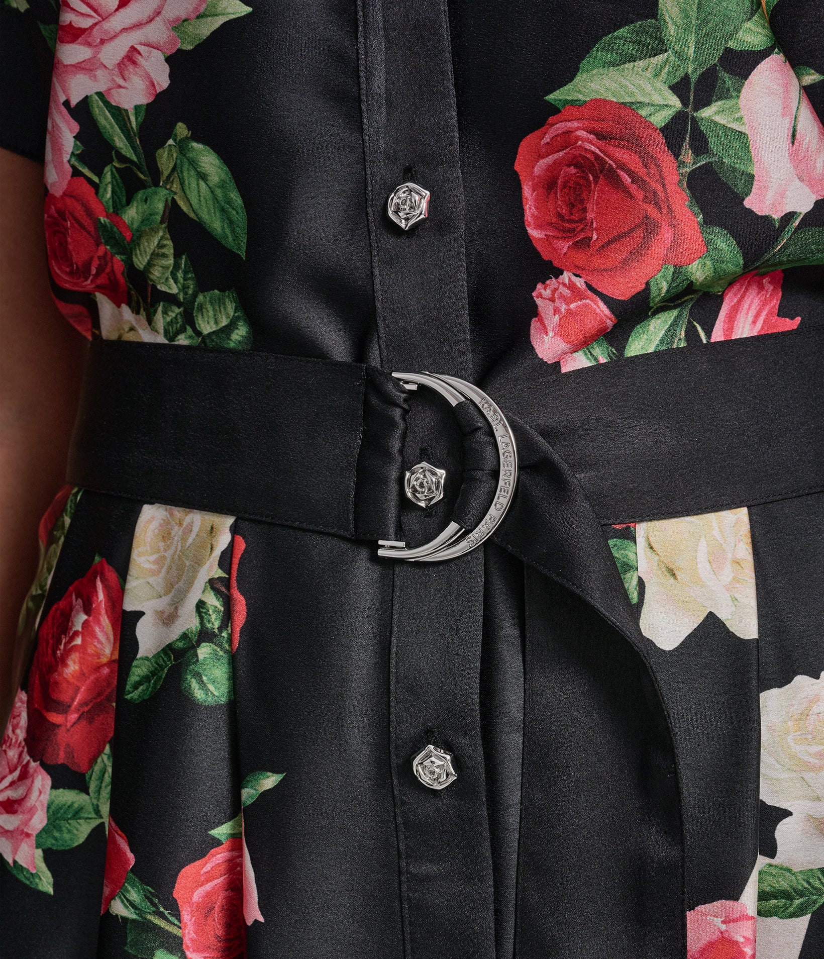 FLORAL BELTED SHIRT DRESS VIEW 5