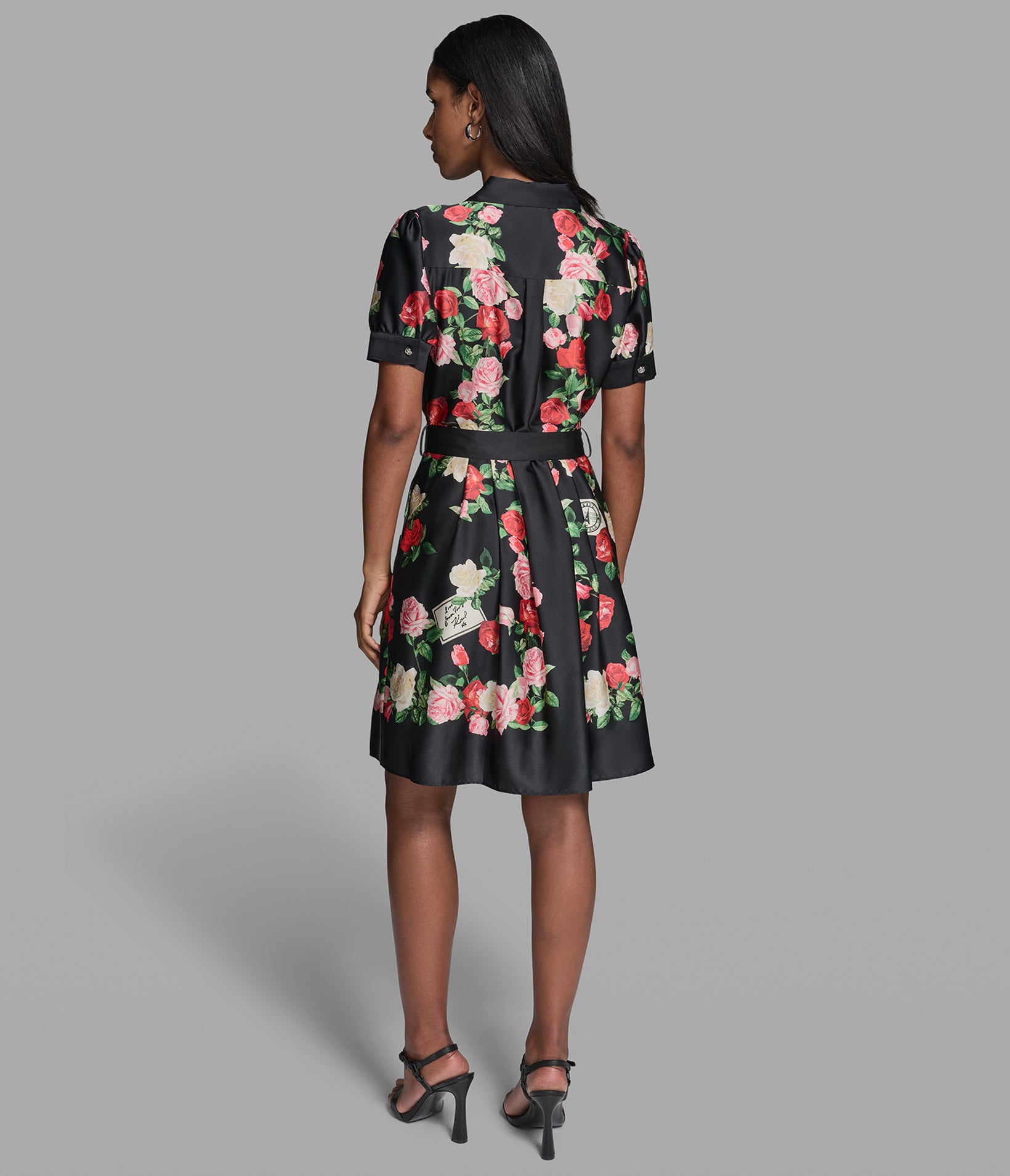 FLORAL BELTED SHIRT DRESS VIEW 2