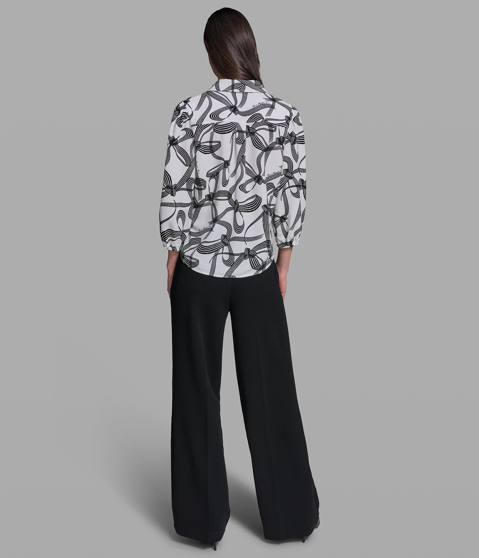PRINTED BOW BLOUSE VIEW 5 | Women's Sale