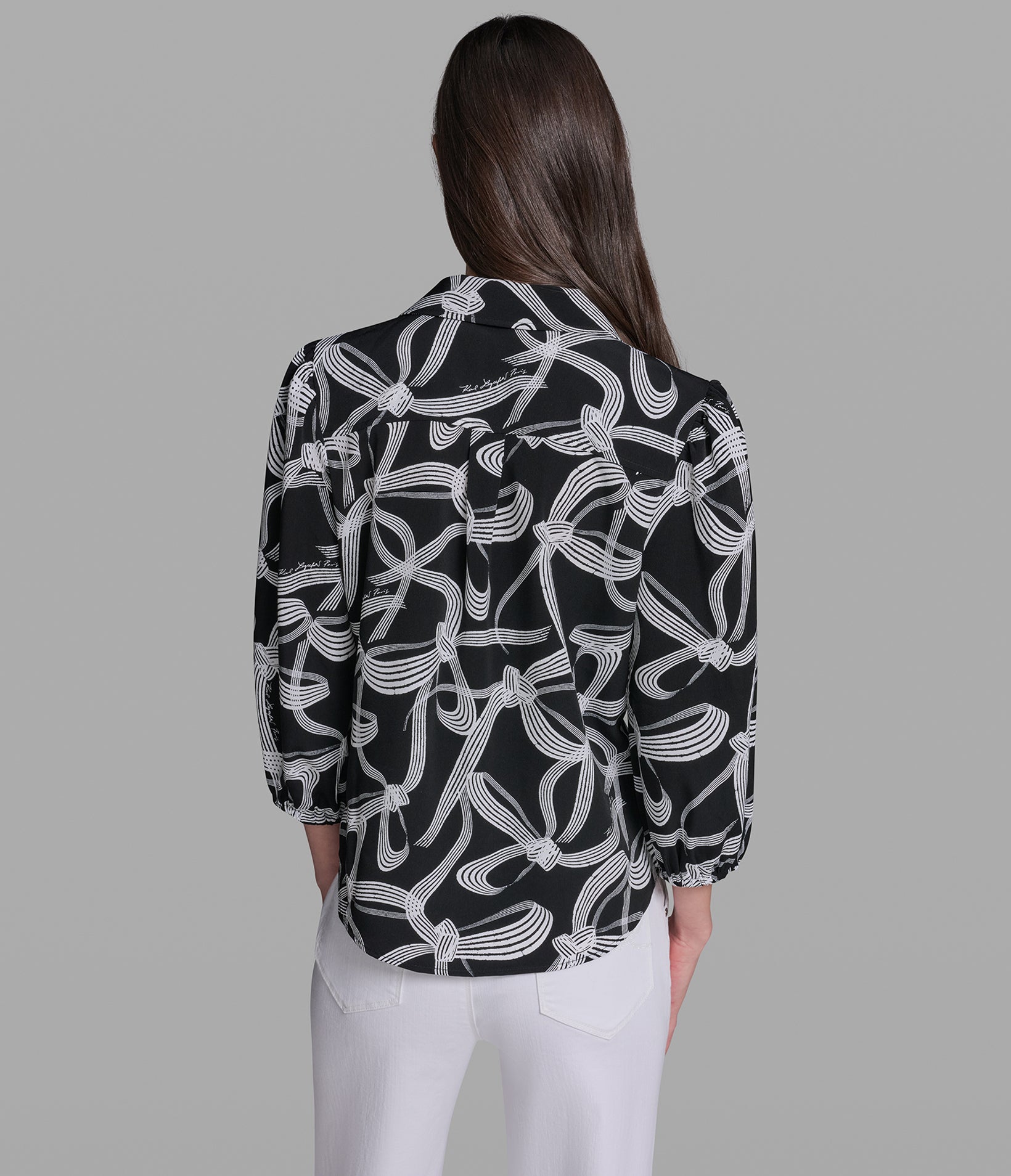 PRINTED BOW BLOUSE View 2 | Women's Sale