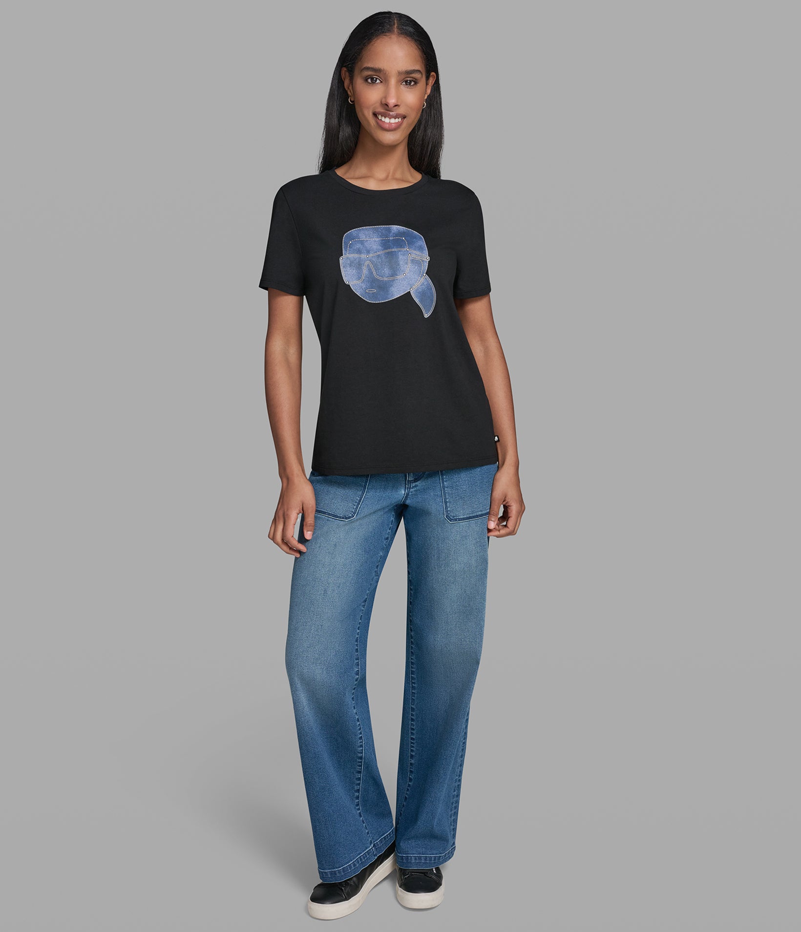 DENIM KARL HEAD TEE VIEW 4 | Holiday Sale