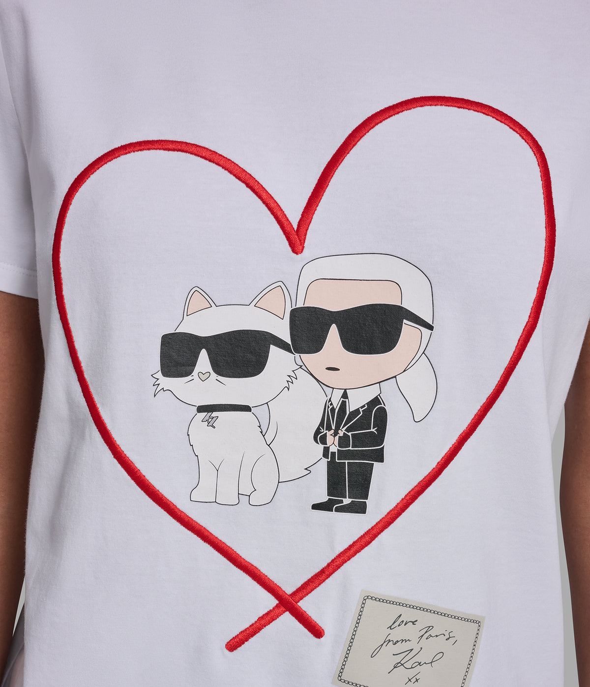 KARL AND CHOUPETTE HEART TEE VIEW 6