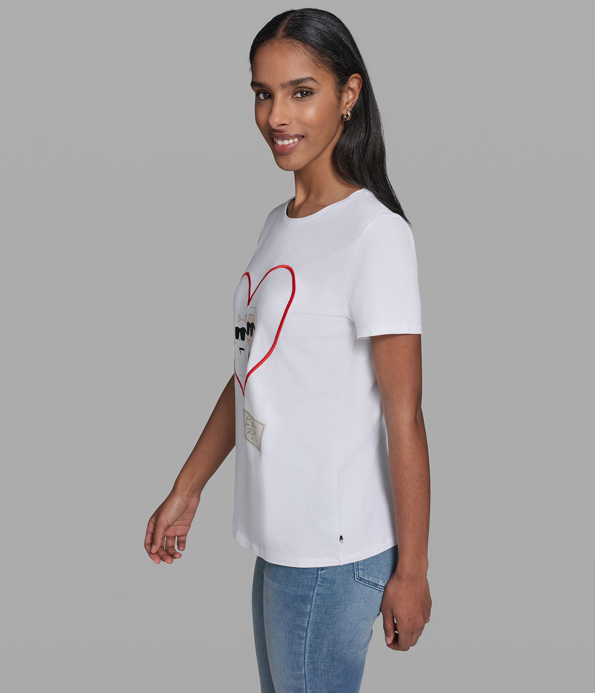 KARL AND CHOUPETTE HEART TEE VIEW 3