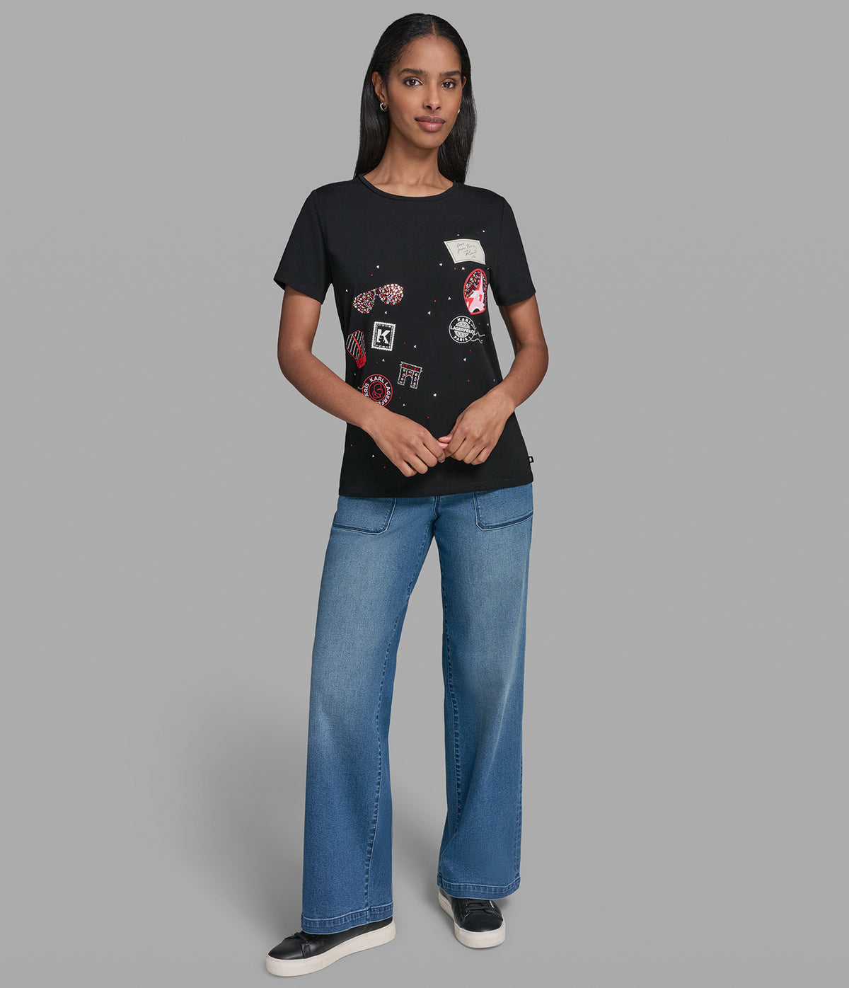 CRYSTAL FLORAL WHIMSY GRAPHIC TEE VIEW 4