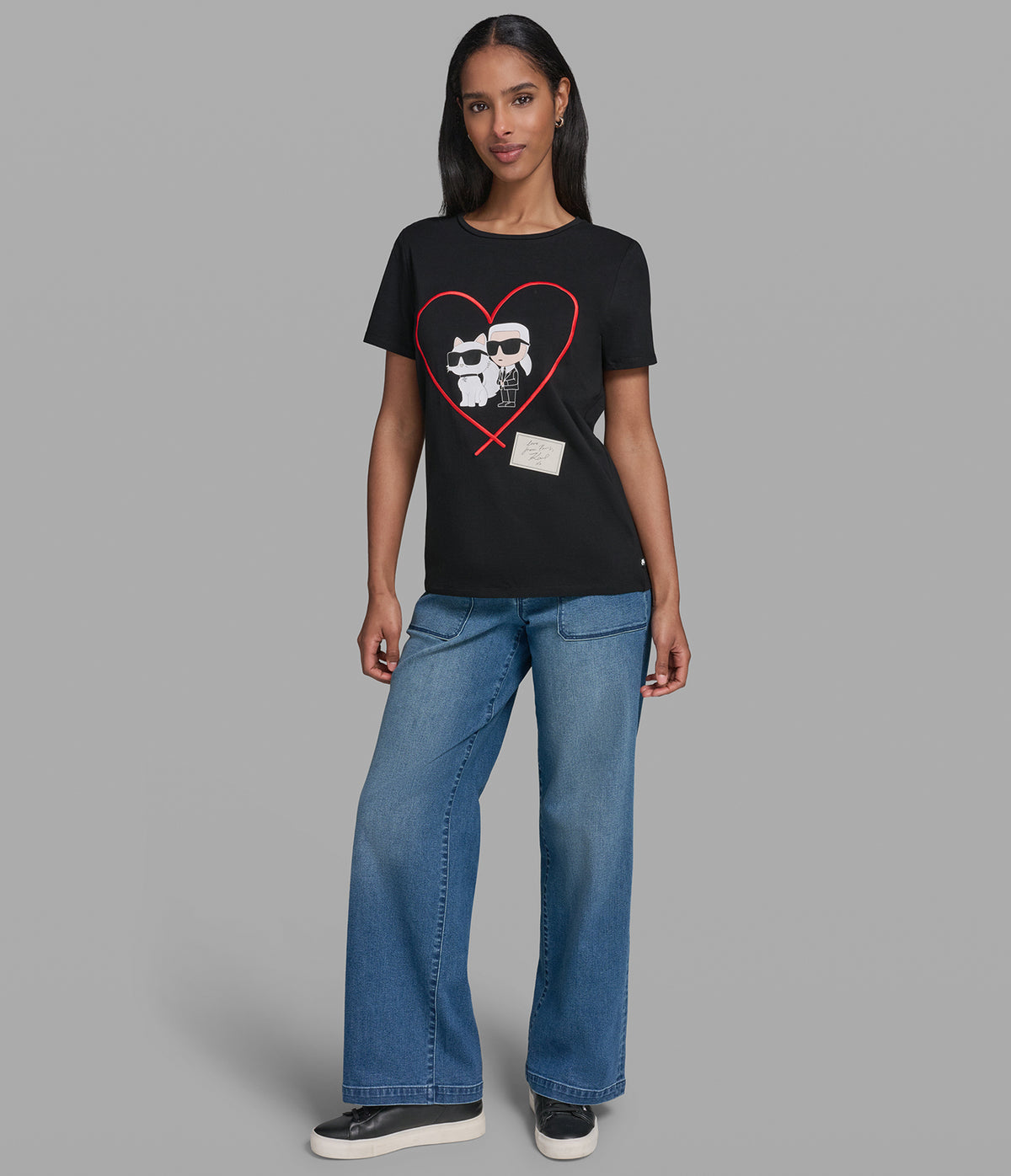 KARL AND CHOUPETTE HEART TEE VIEW 4