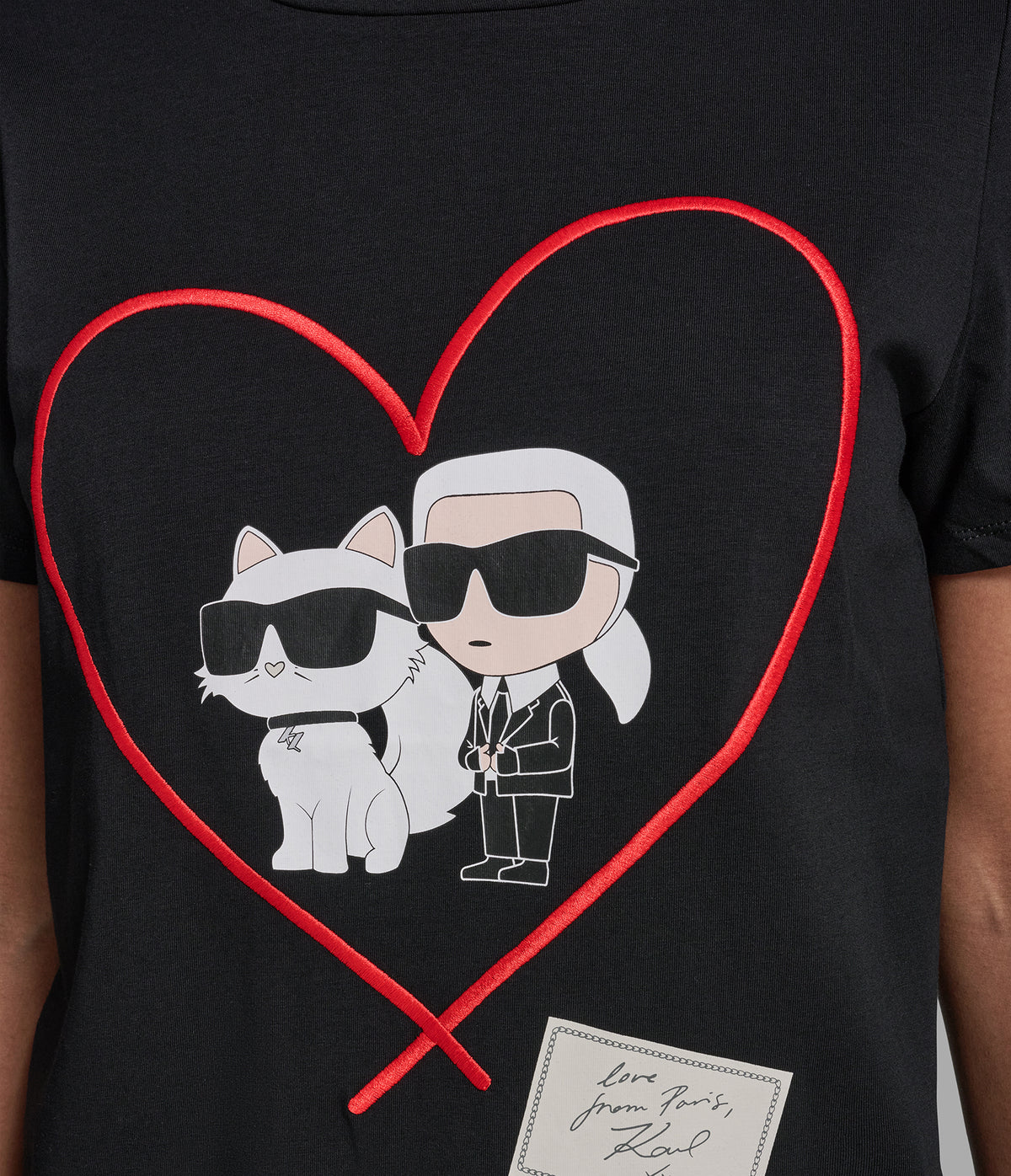 KARL AND CHOUPETTE HEART TEE VIEW 7