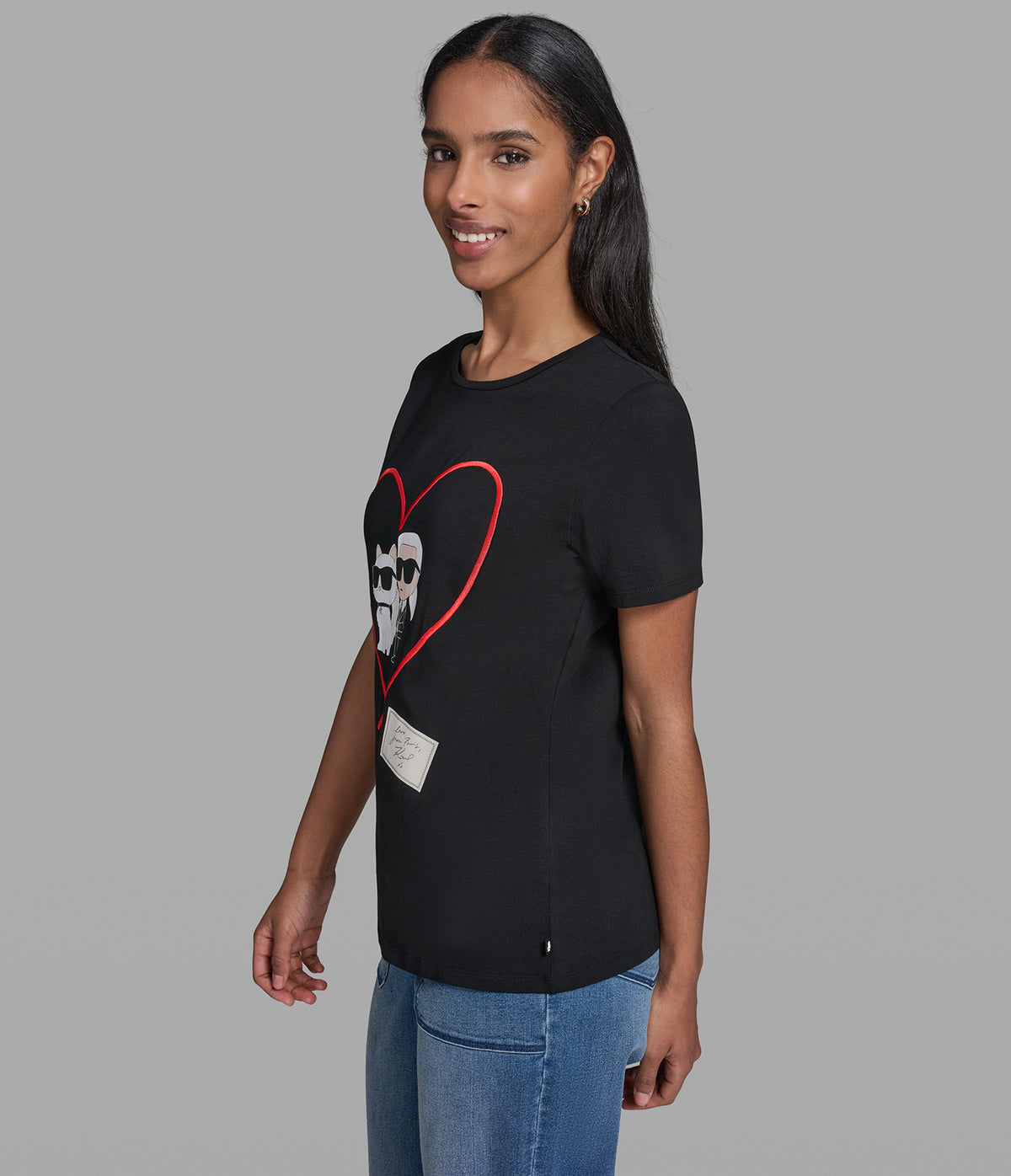 KARL AND CHOUPETTE HEART TEE VIEW 3