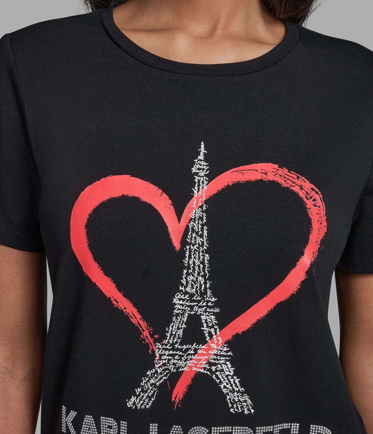 PARIS HEART CRYSTAL GRAPHIC TEE VIEW 6