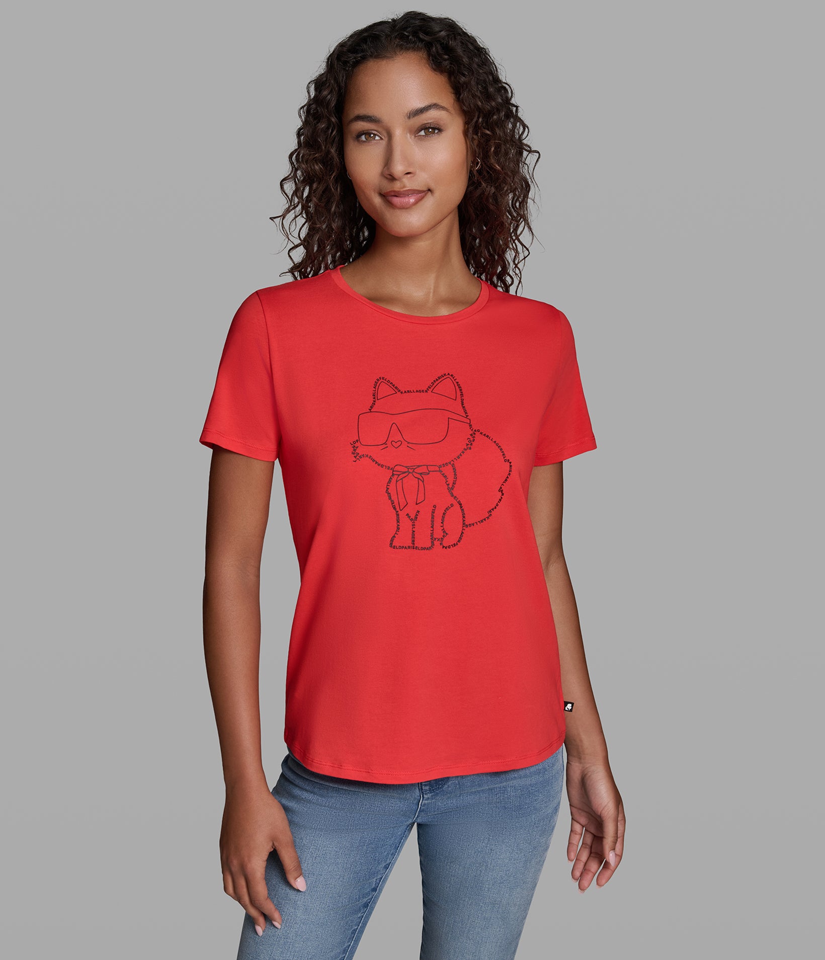 CHOUPETTE LETTER OUTLINE TEE View 1 | Women's Tees & Tanks