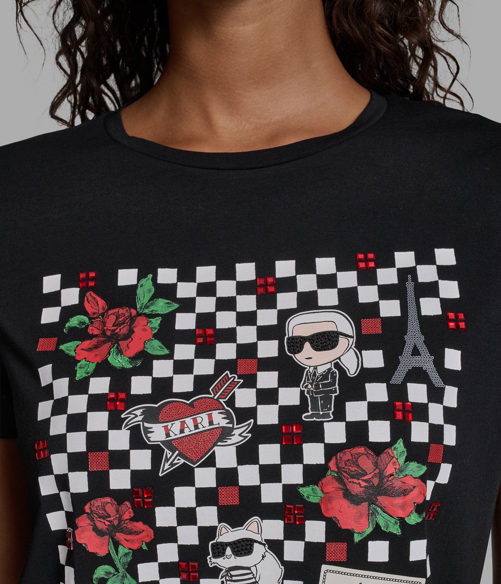 KARL CHOUPETTE CHECK TEE VIEW 6 | New Women's Clothing