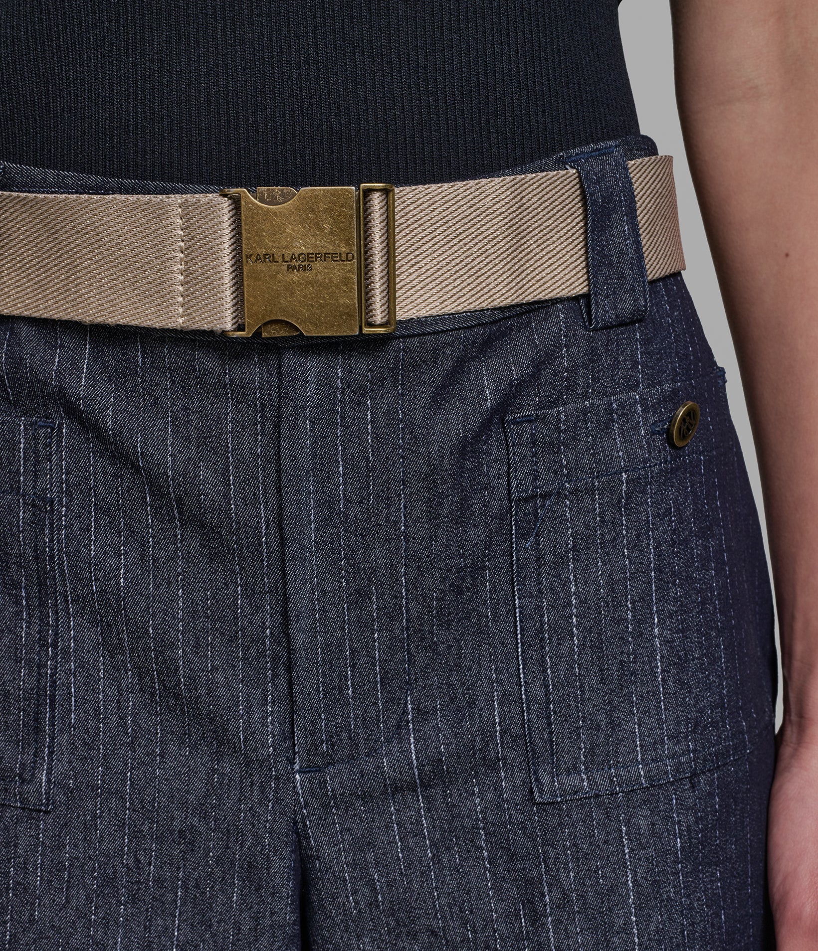 DENIM PINSTRIPE CROPPED PANT VIEW 6 | Women's Denim