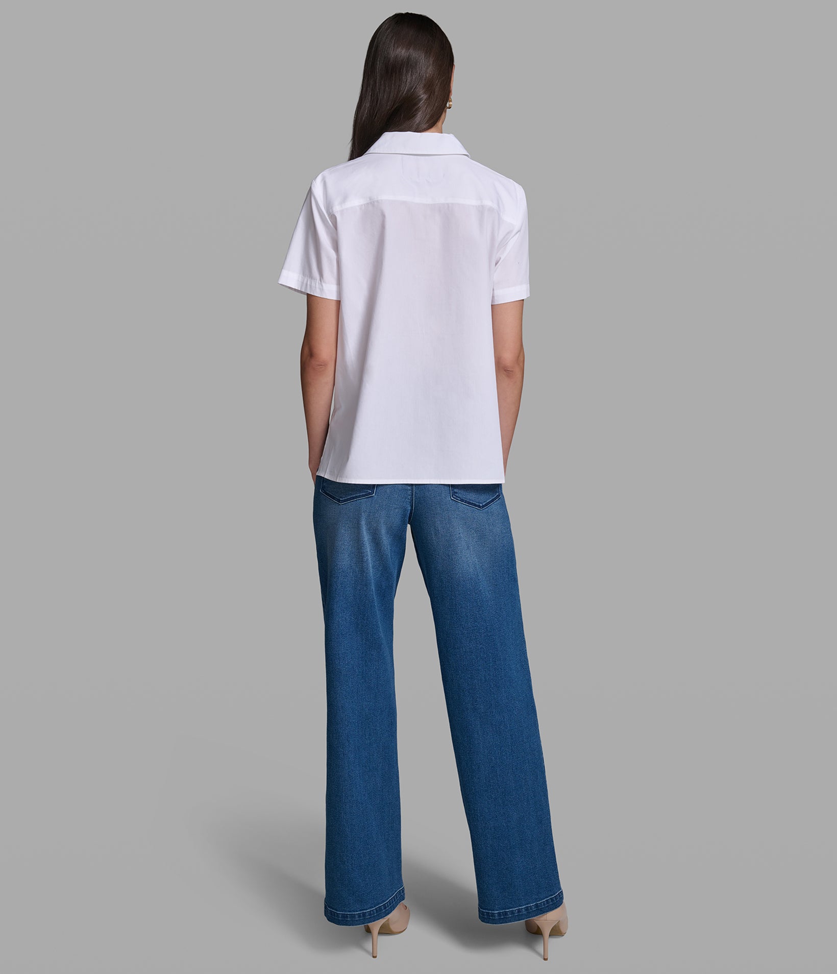 SHORT SLEEVE FLORAL POPLIN SHIRT VIEW 6 | Wear to Work