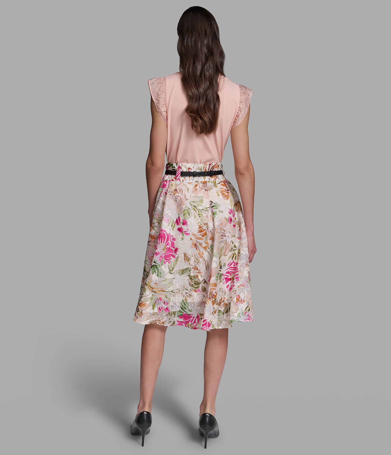 FLORAL FLOWY MIDI SKIRT VIEW 5 | Women's Pants & Skirts