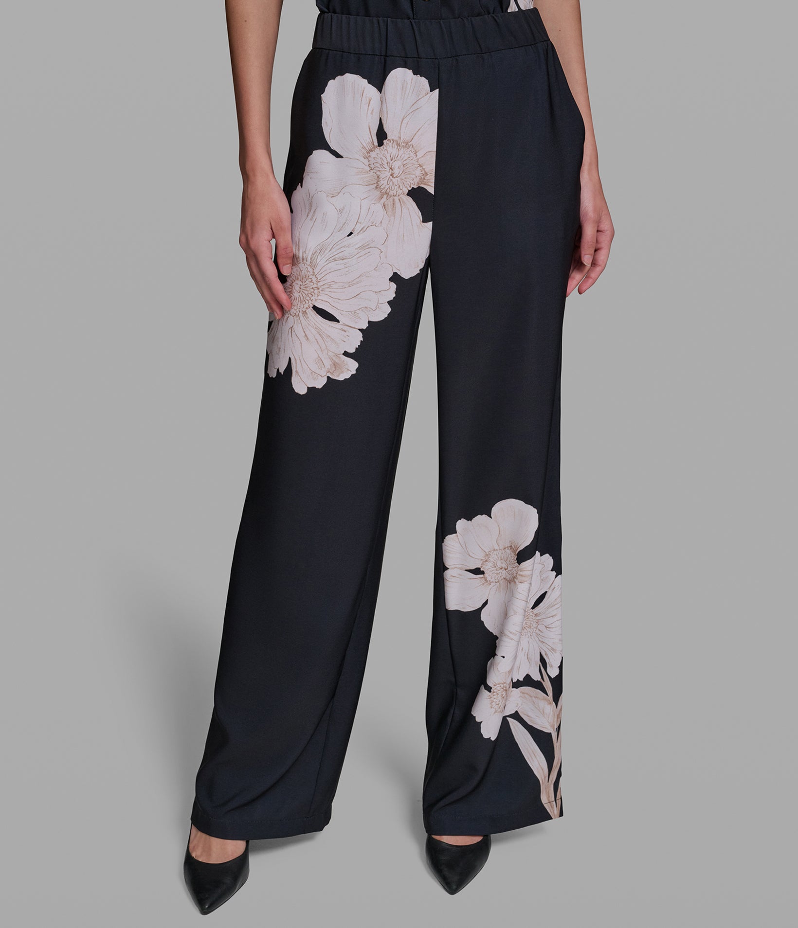 FLORAL PRINT WIDE LEG PANT View 1 | Products