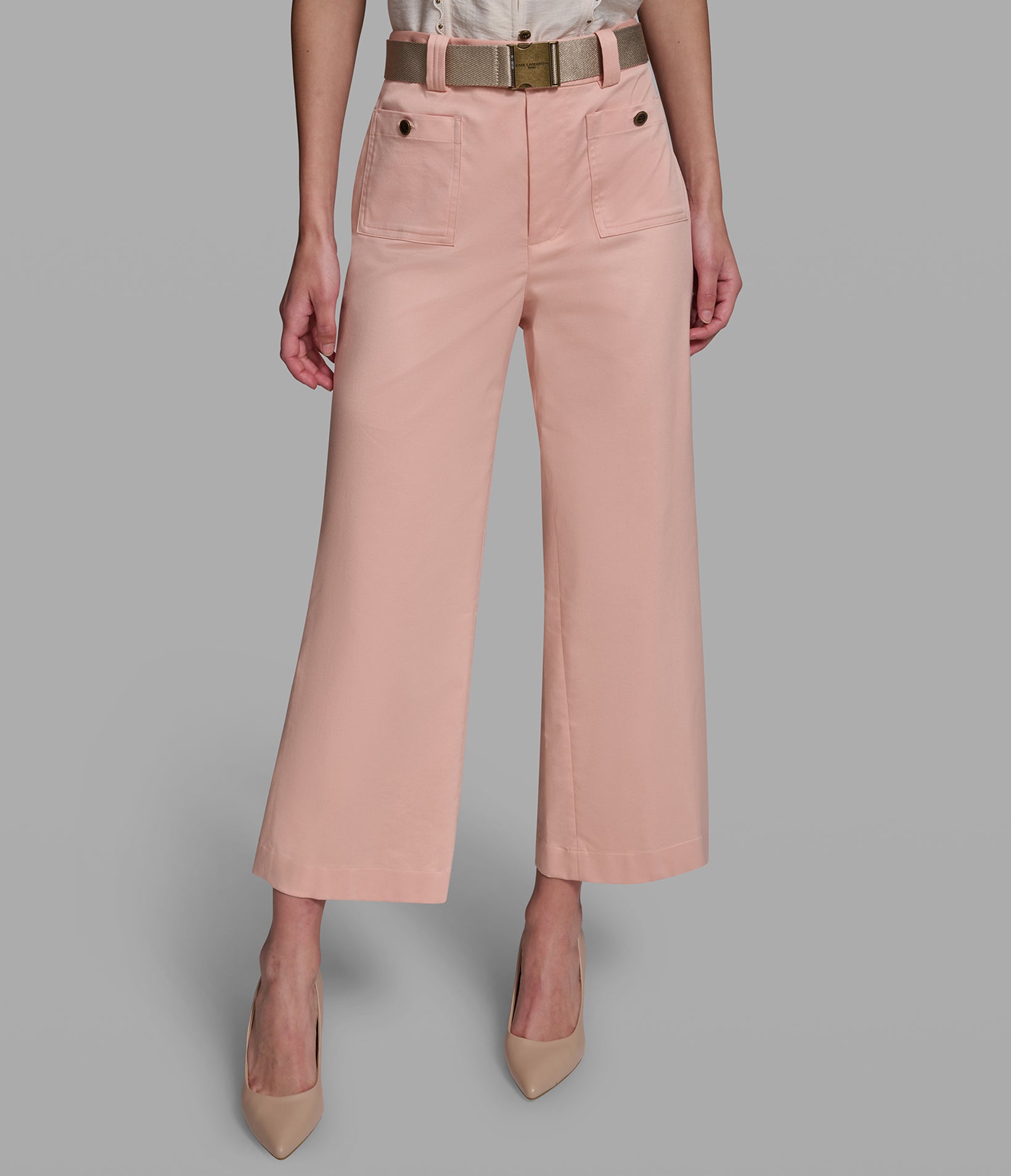 BELTED CROPPED WIDE-LEG PANT View 1 | Women's Pants & Skirts
