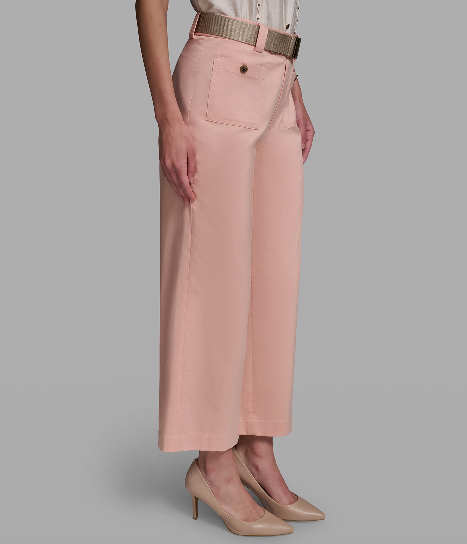BELTED CROPPED WIDE-LEG PANT VIEW 3 | Women's Pants & Skirts