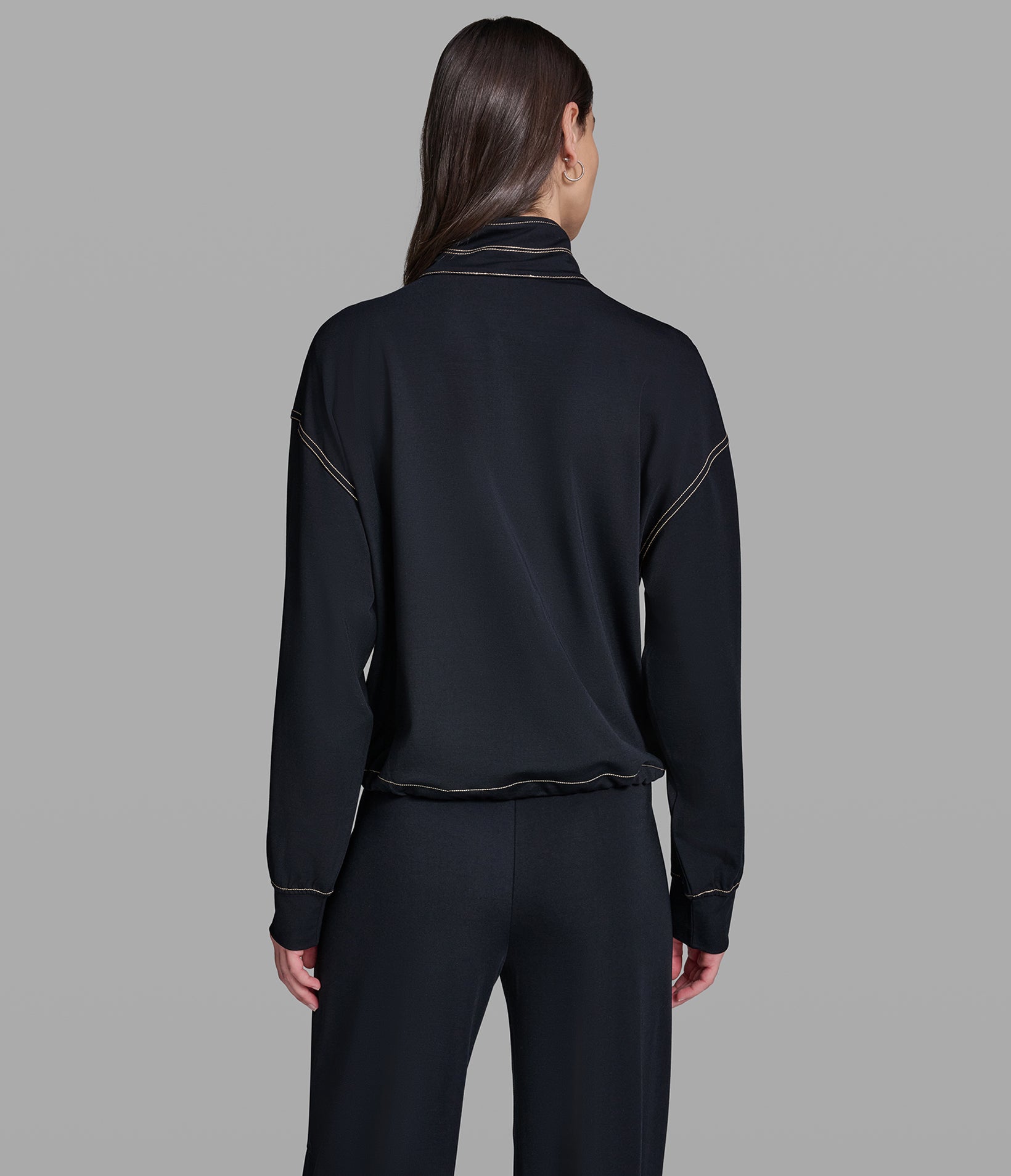 JERSEY TRACK JACKET WITH DRAWSTRING WAIST View 2 | Holiday Sale