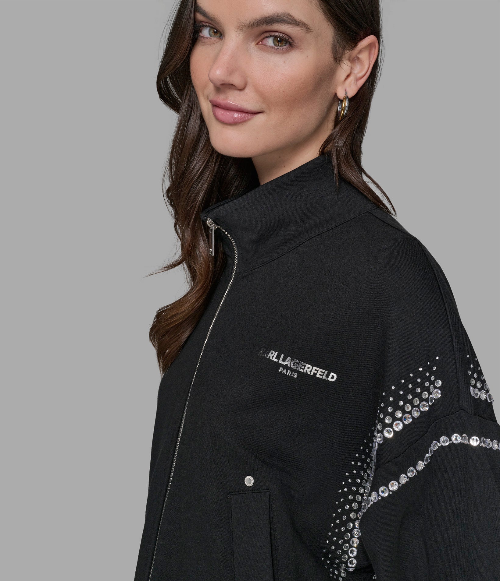 RHINESTONE TRIM TRACK JACKET VIEW 5