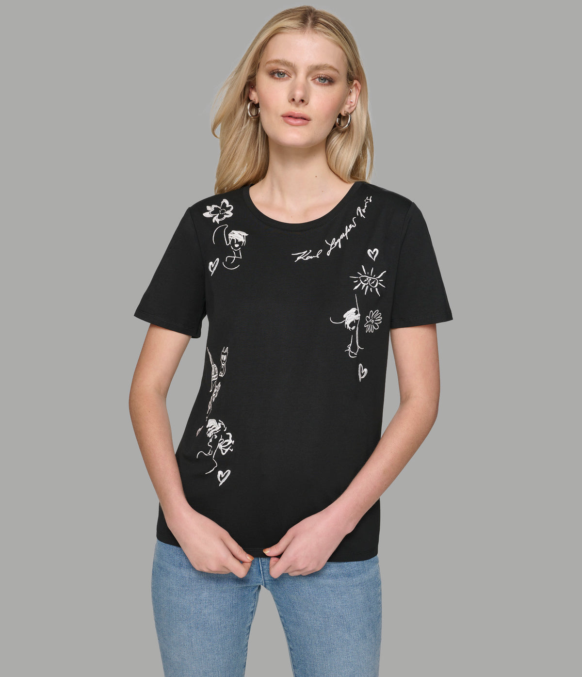 LUXE WHIMSY SKETCH TEE | Karl Lagerfeld Paris